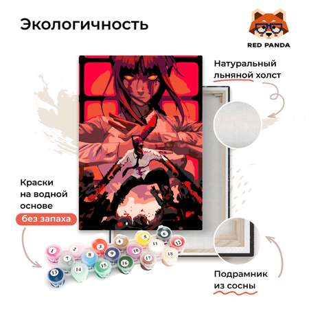 Картина по номерам Red Panda