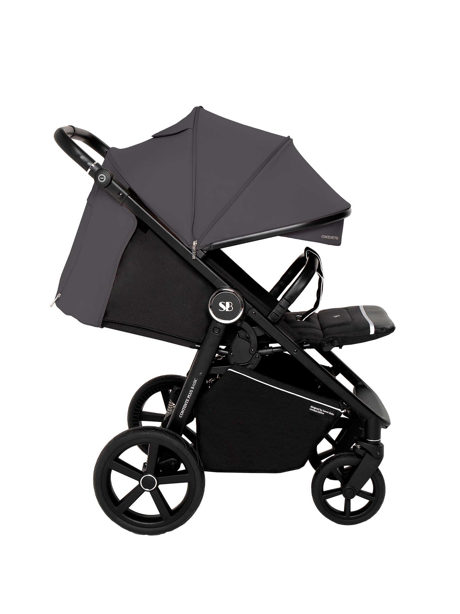 Коляска прогулочная Sweet Baby Contente Plus Basic Grey серый - фото 14
