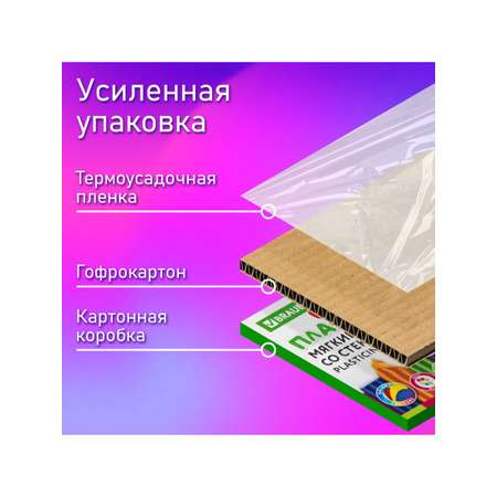 Пластилин Brauberg 12 цв.