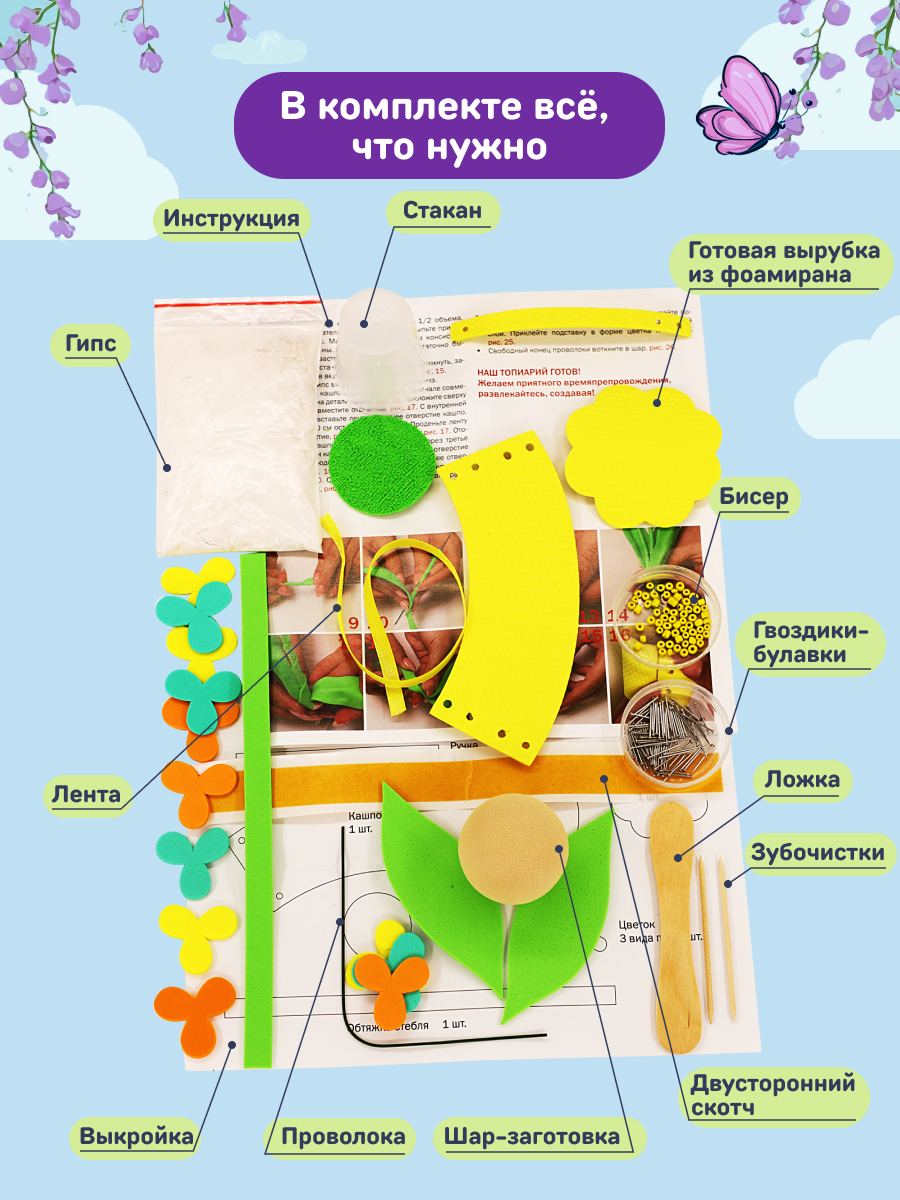 Набор для творчества Волшебная мастерская сборка Летний букет - фото 5