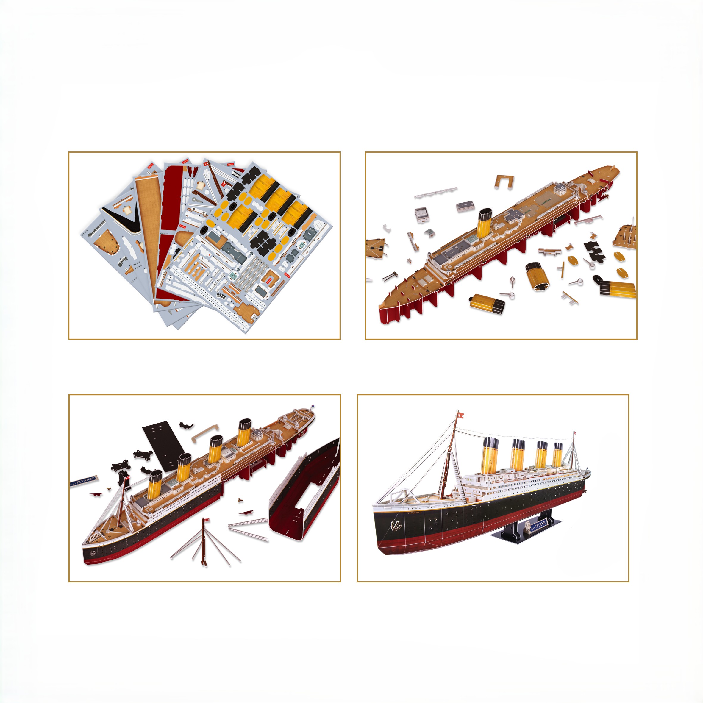 Пазл CubicFun Титаник Led свет 266 дет 3D - фото 6