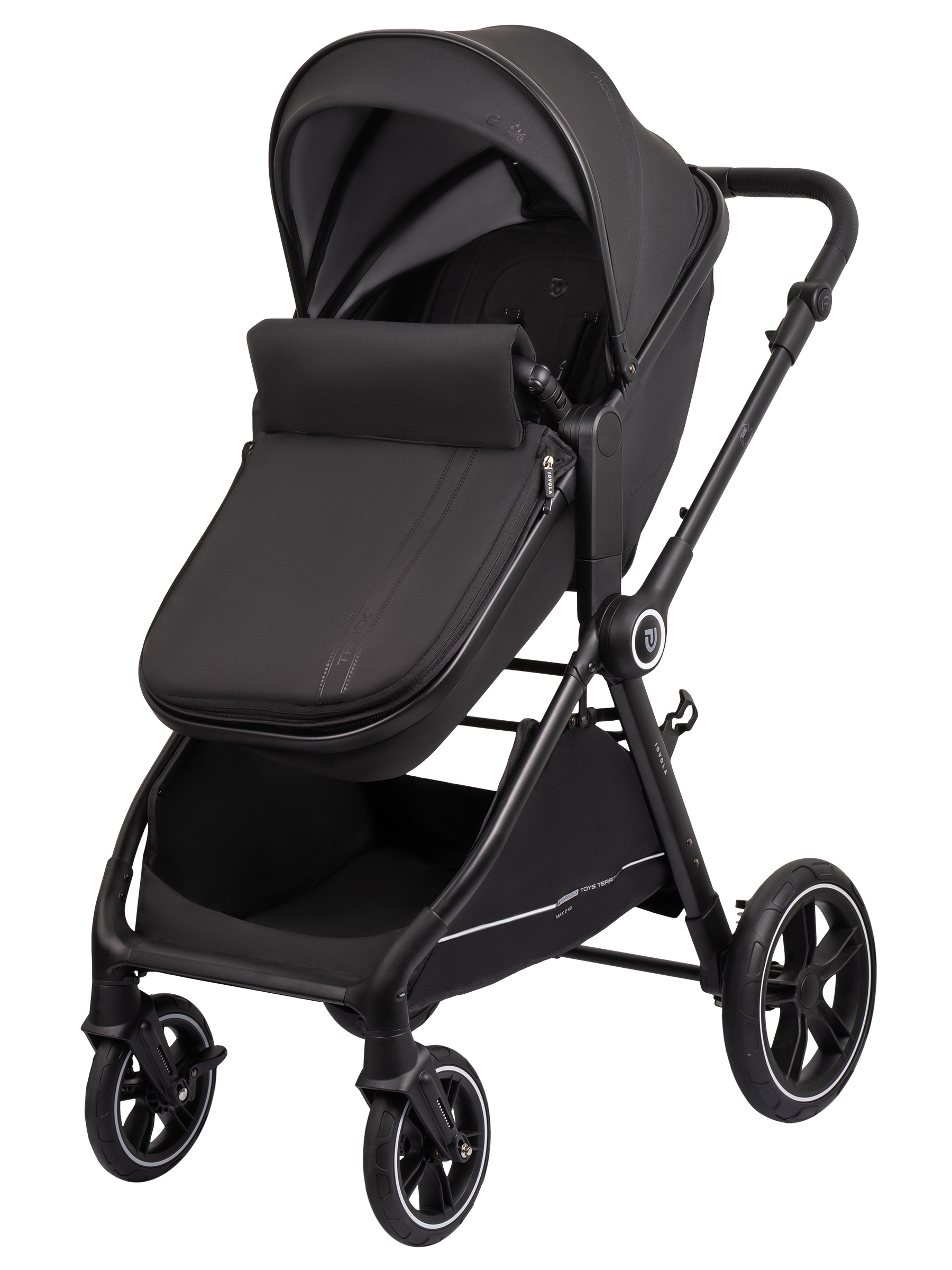 Коляска трансформер JOVOLA Truck, перекидная ручка черный - фото 5