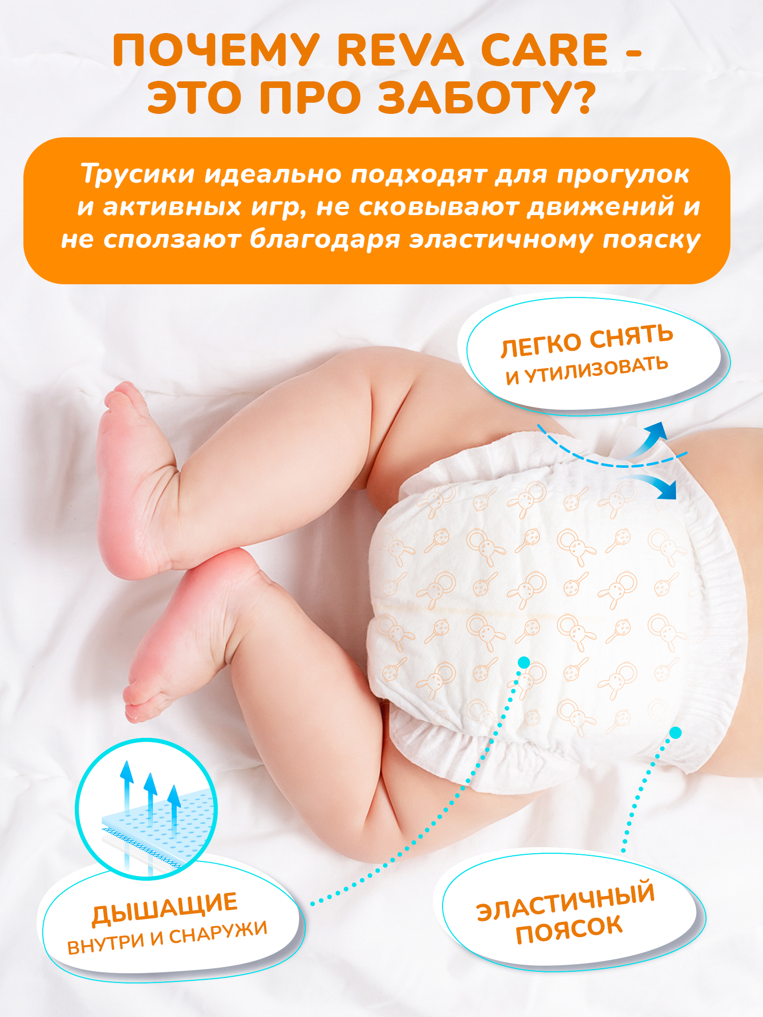 Трусики Reva Care Ultra Care M (6-10) 58 шт. - фото 2
