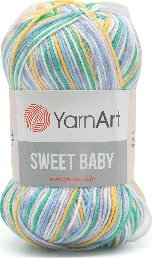 Пряжа для вязания YarnArt Sweet Baby 100 гр 300 м акрил тонкая детская 5 мотков цвет 913 - фото 6