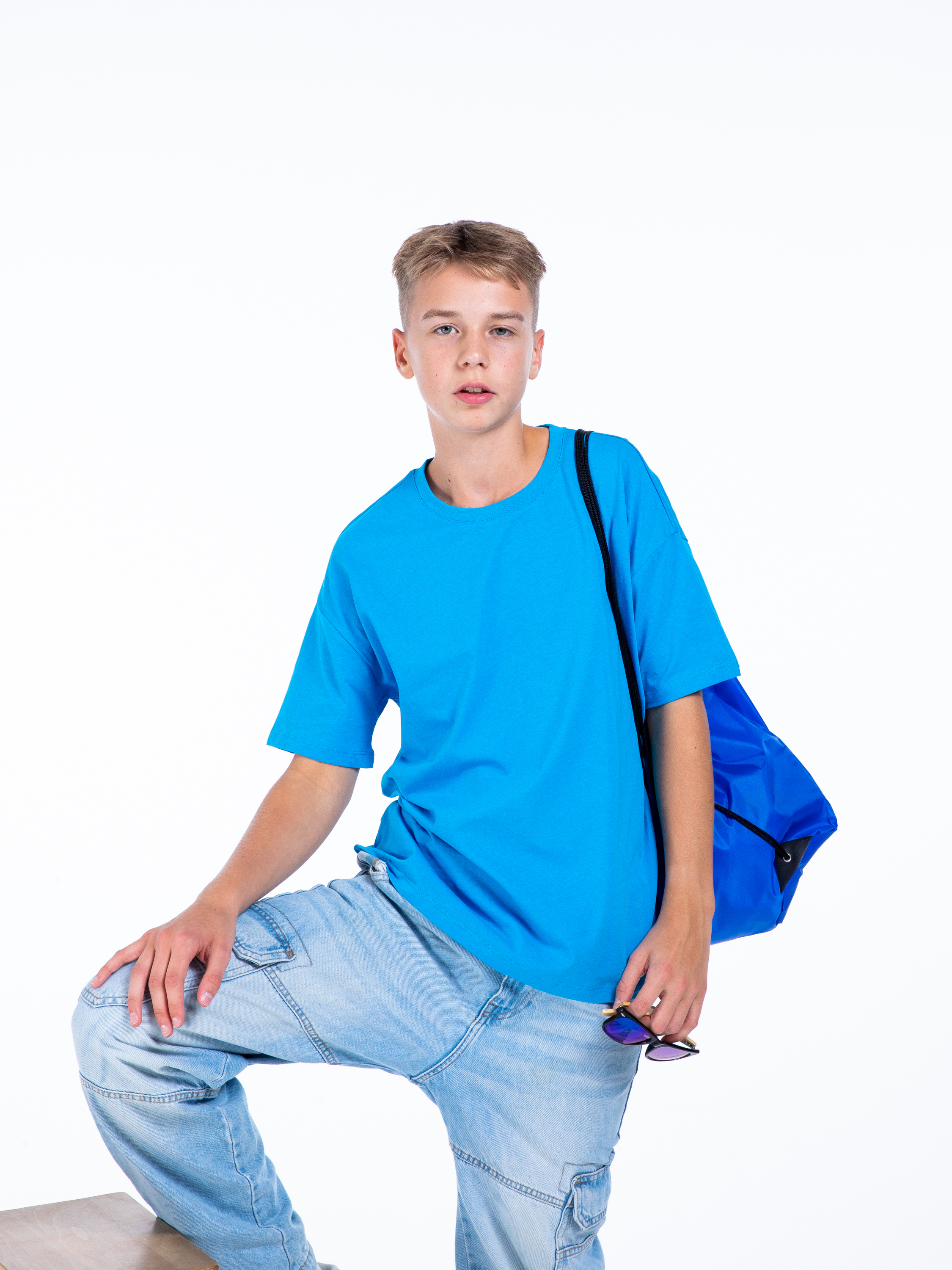 Футболка STELLA MODA 11601._яр.голубой - фото 1