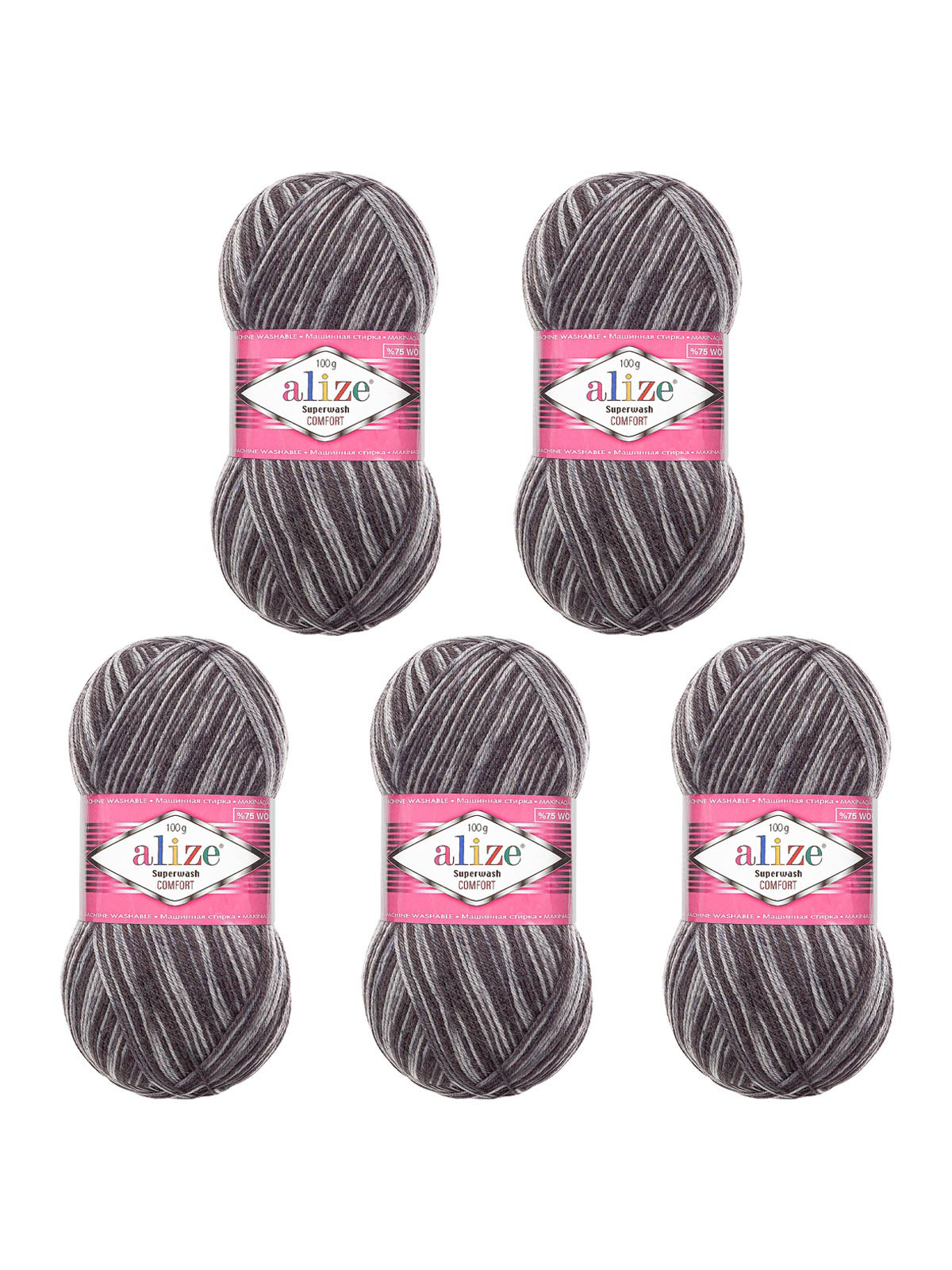 Пряжа Alize 100г 420м 5шт - фото 5