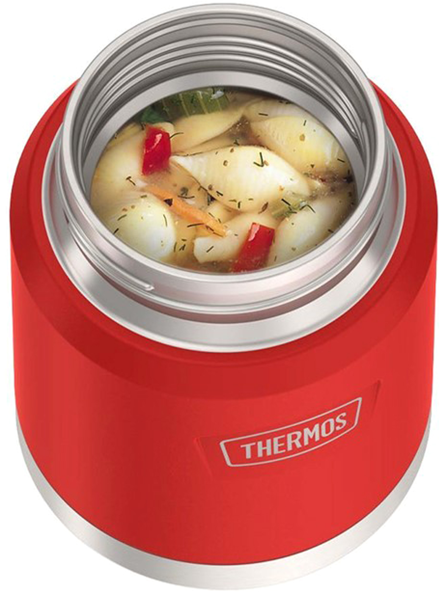 Термос для еды супа 470 мл с ложкой THERMOS ICON-3004 красный – нержавеющая сталь герметичный тепло/холод 10/24 часа - фото 10