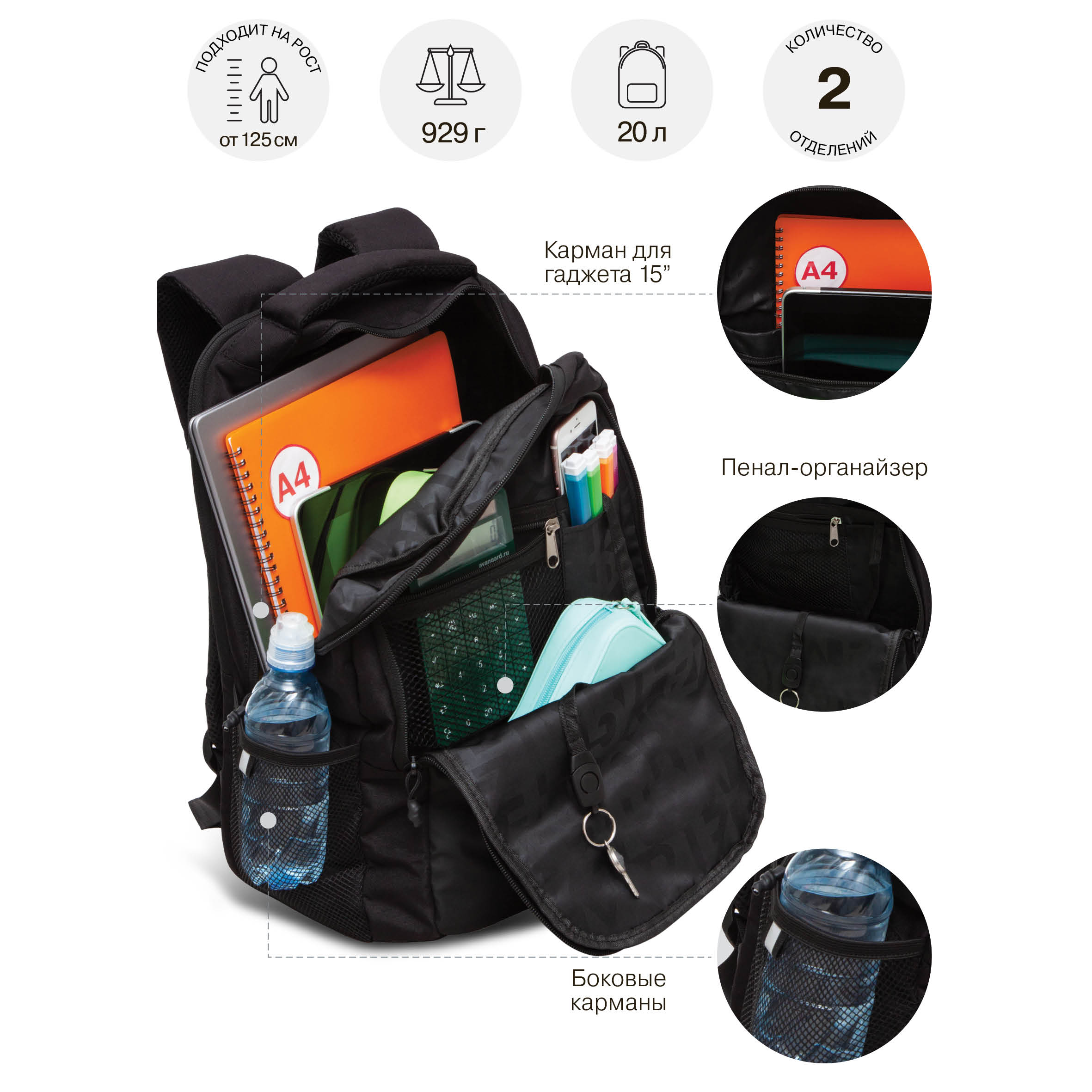 Рюкзак Grizzly Луна - фото 9