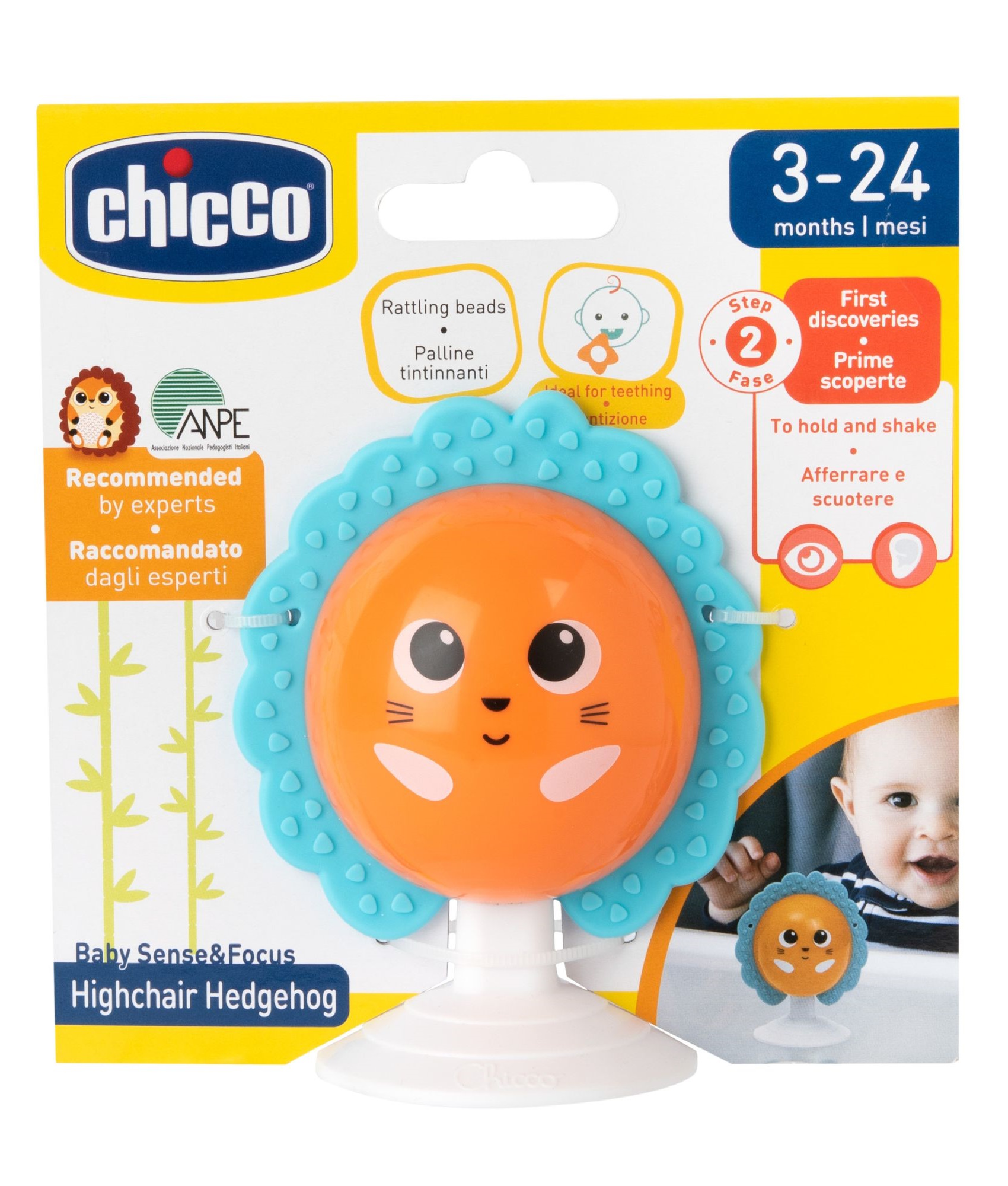 Игрушка Chicco погремушка Ёжик - фото 1