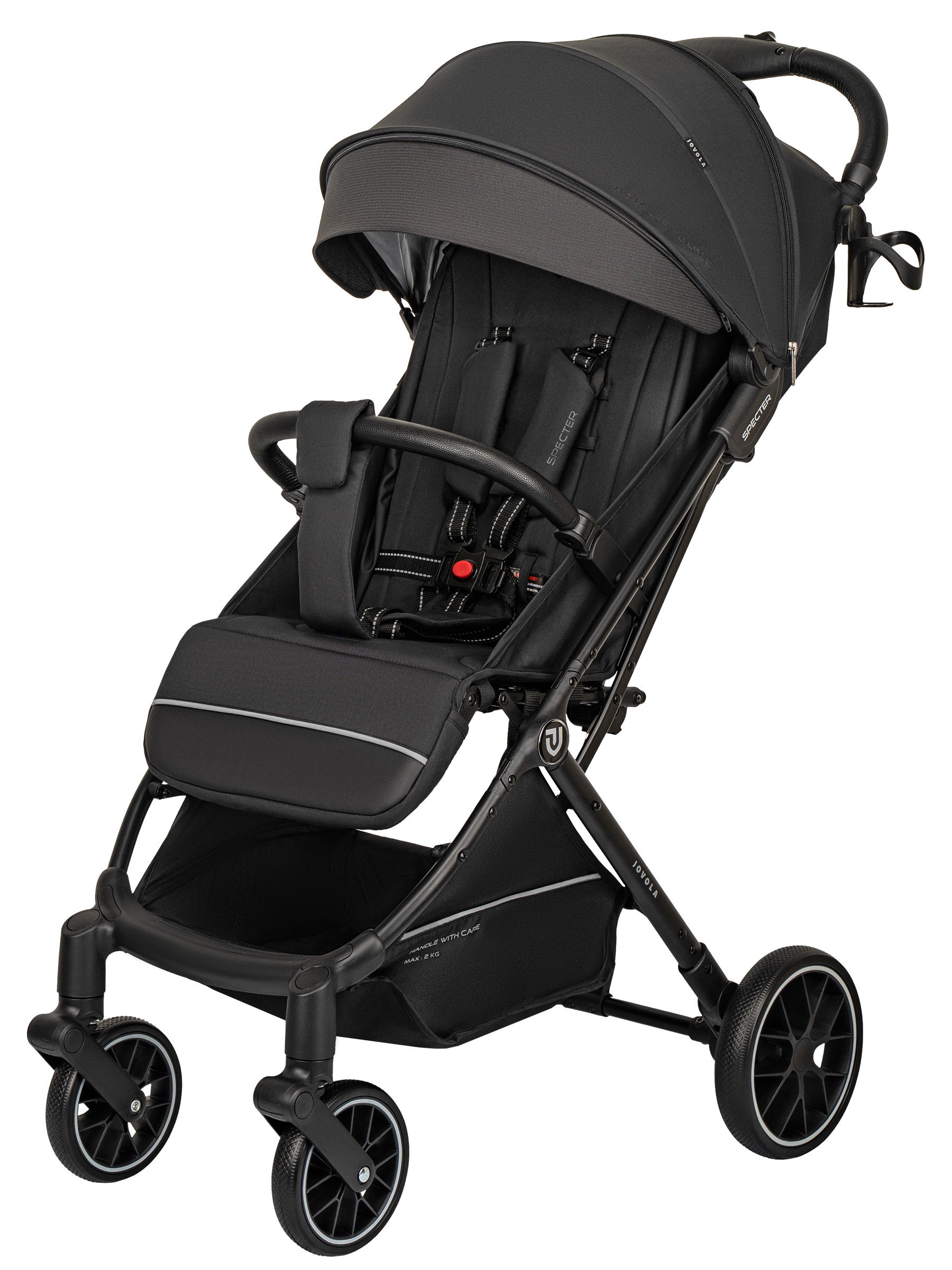 Коляска прогулочная JOVOLA Specter черный - фото 12