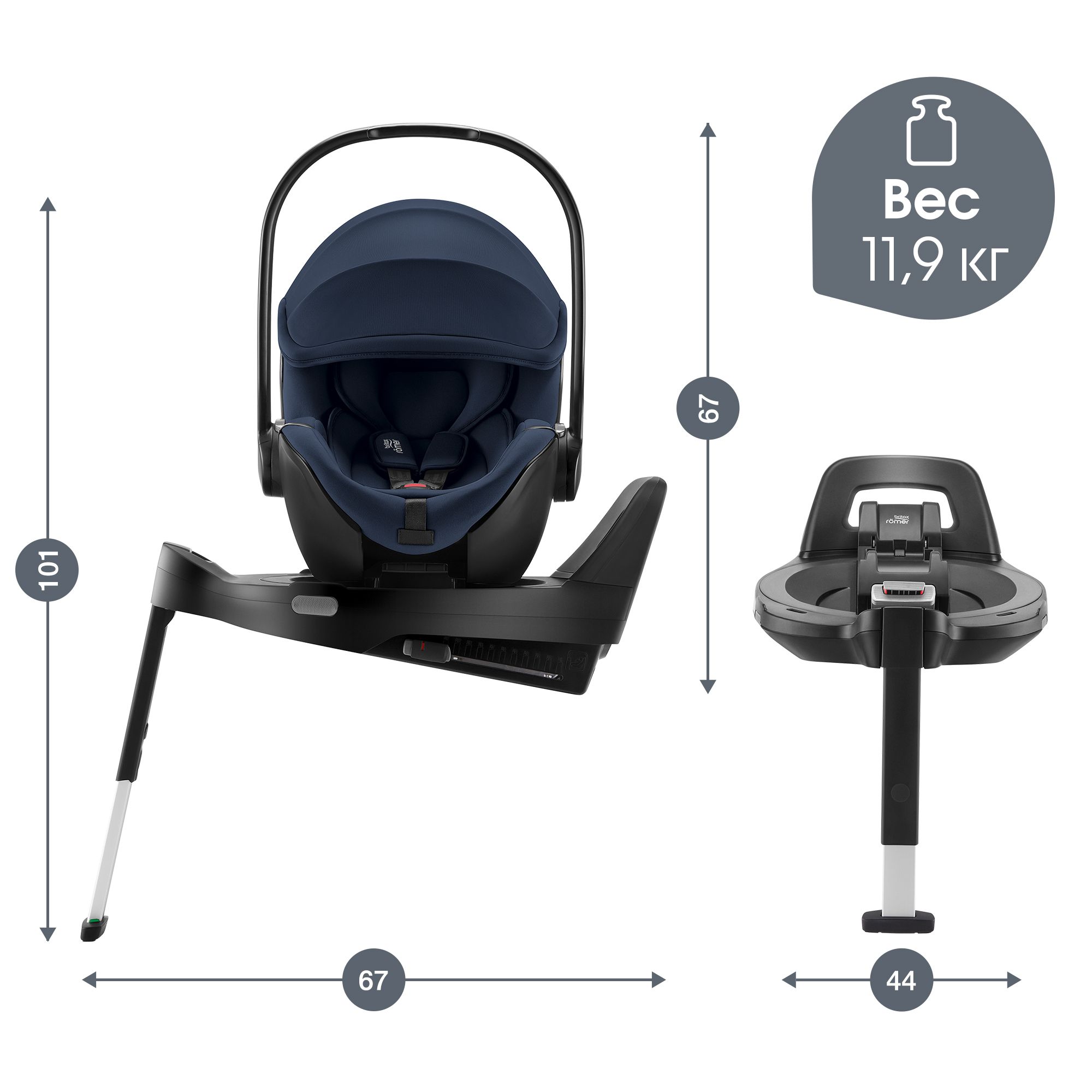 Автокресло Britax Roemer Baby-Safe Pro и Vario base Isofix 0+/1 (0-18 кг) - фото 13