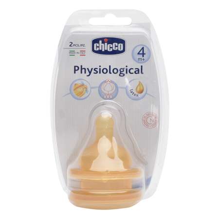 Соска Chicco латекс (быстрый поток) 2 шт.