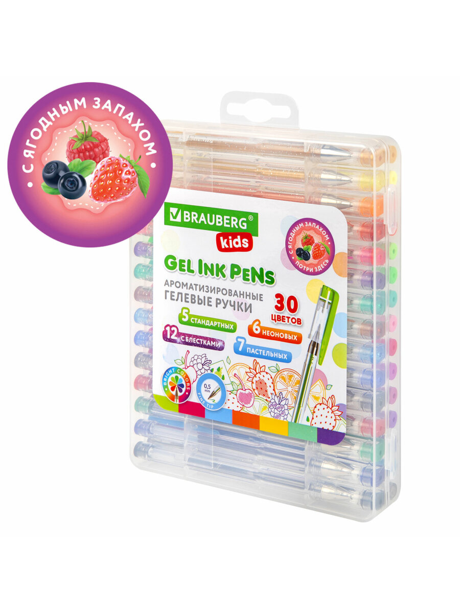Ручка гелевая Brauberg 30 шт. - фото 8