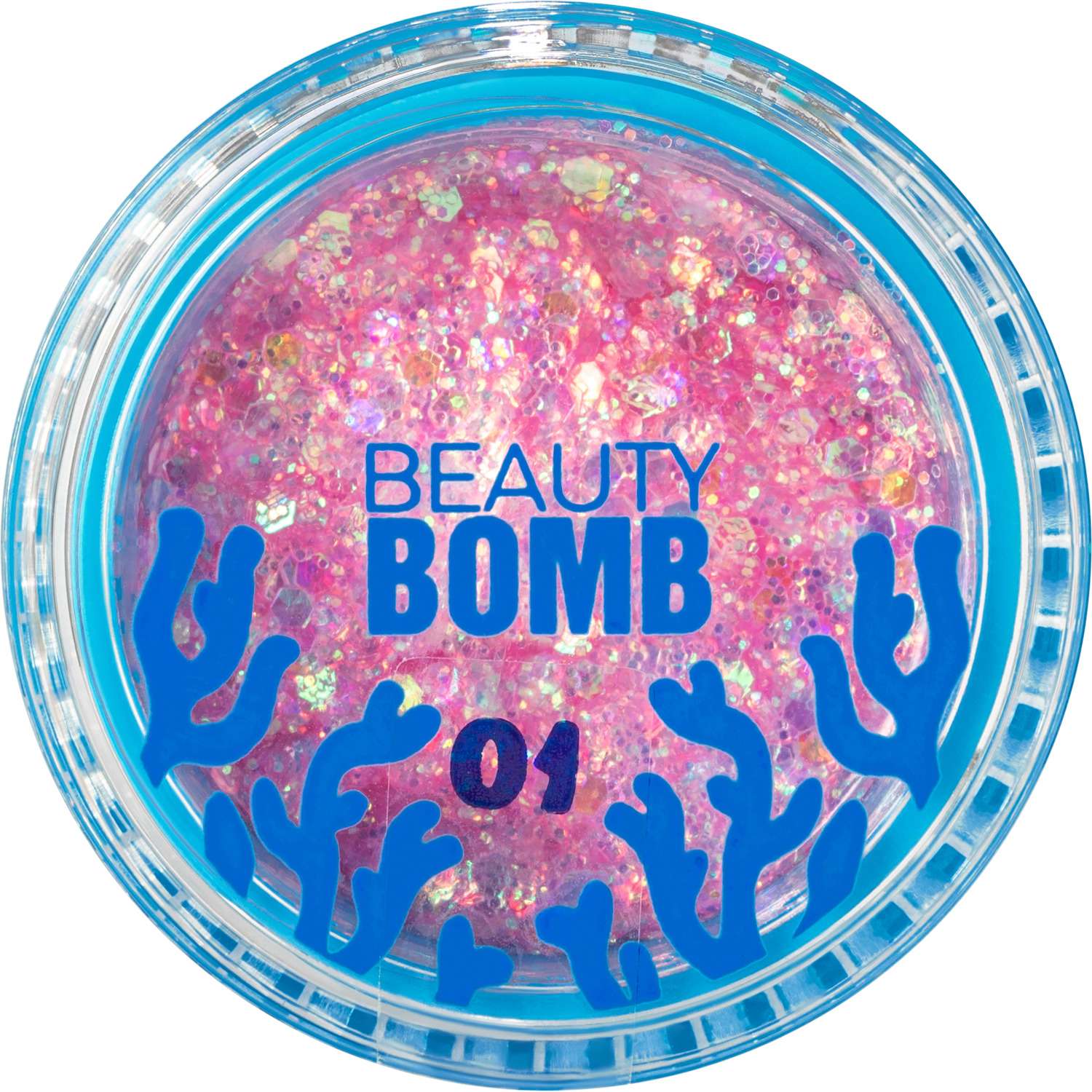 Глиттер для лица Beauty Bomb Shimmy Yarr тон 01 розово-золотистый - фото 1