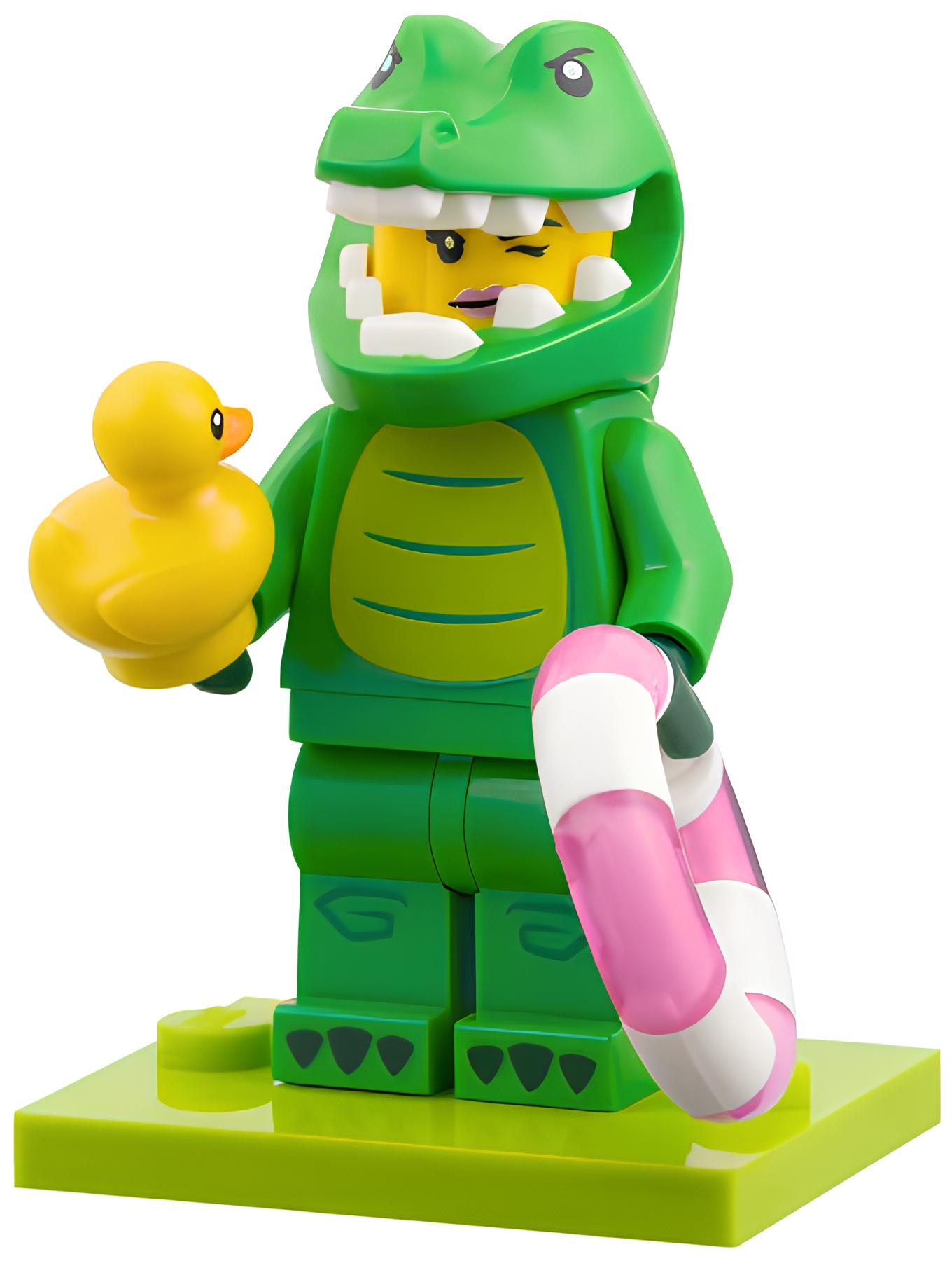 Фигурка LEGO Crocodile Costume Fan col28-8 - фото 1