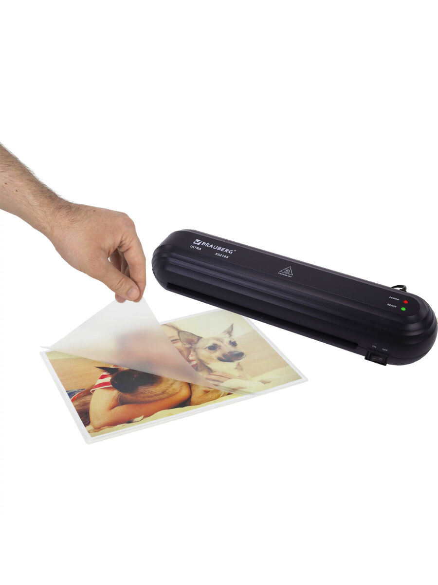 Ламинатор бумаги Brauberg для офиса и дома A4 60-150 мкм 30 см/мин - фото 12