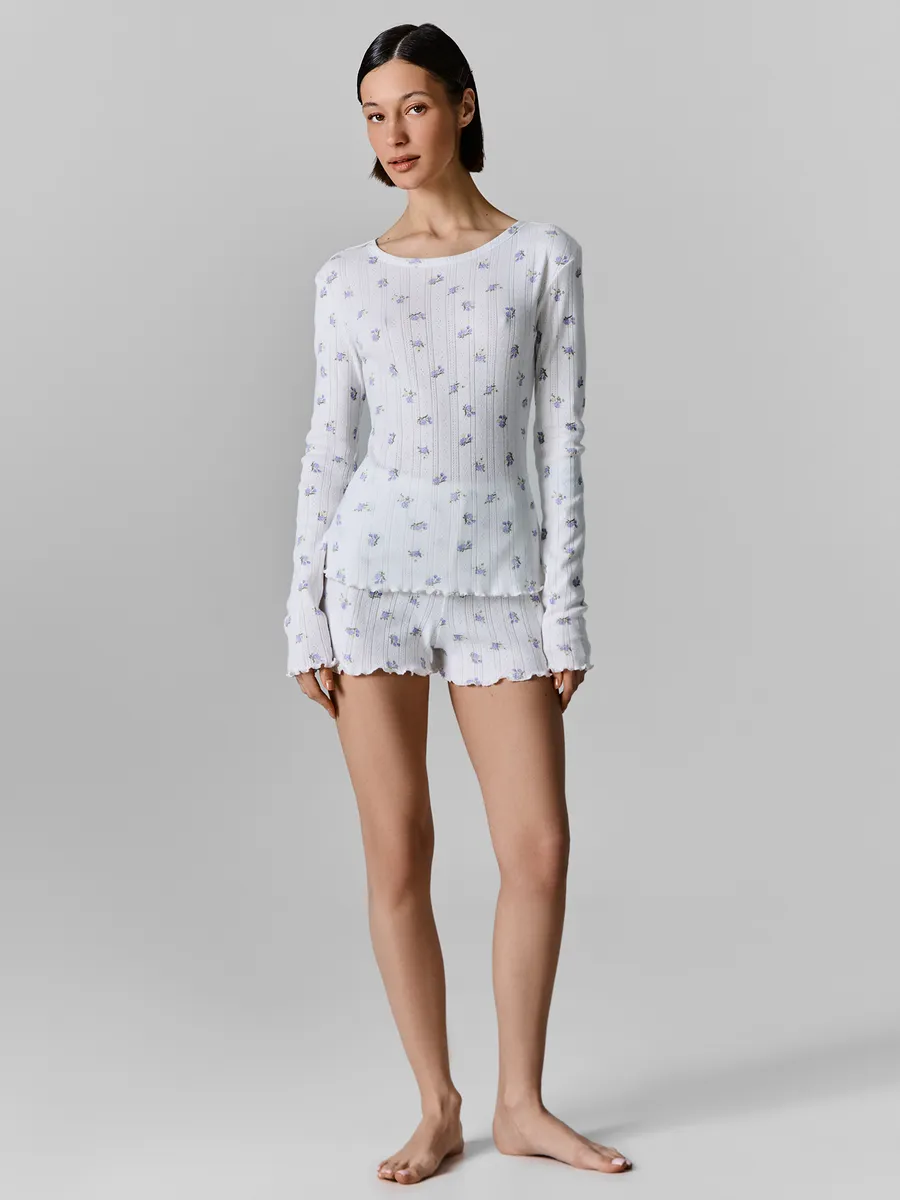 Пижама Mark Formelle (Марк Формэль) 592614/цветы на белом1 - фото 1