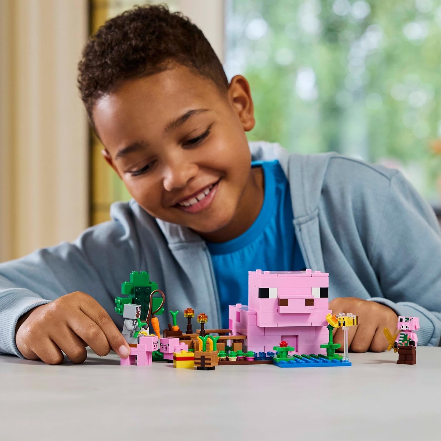 Конструктор LEGO Minecraft Домик для маленьких поросят блочный - фото 8