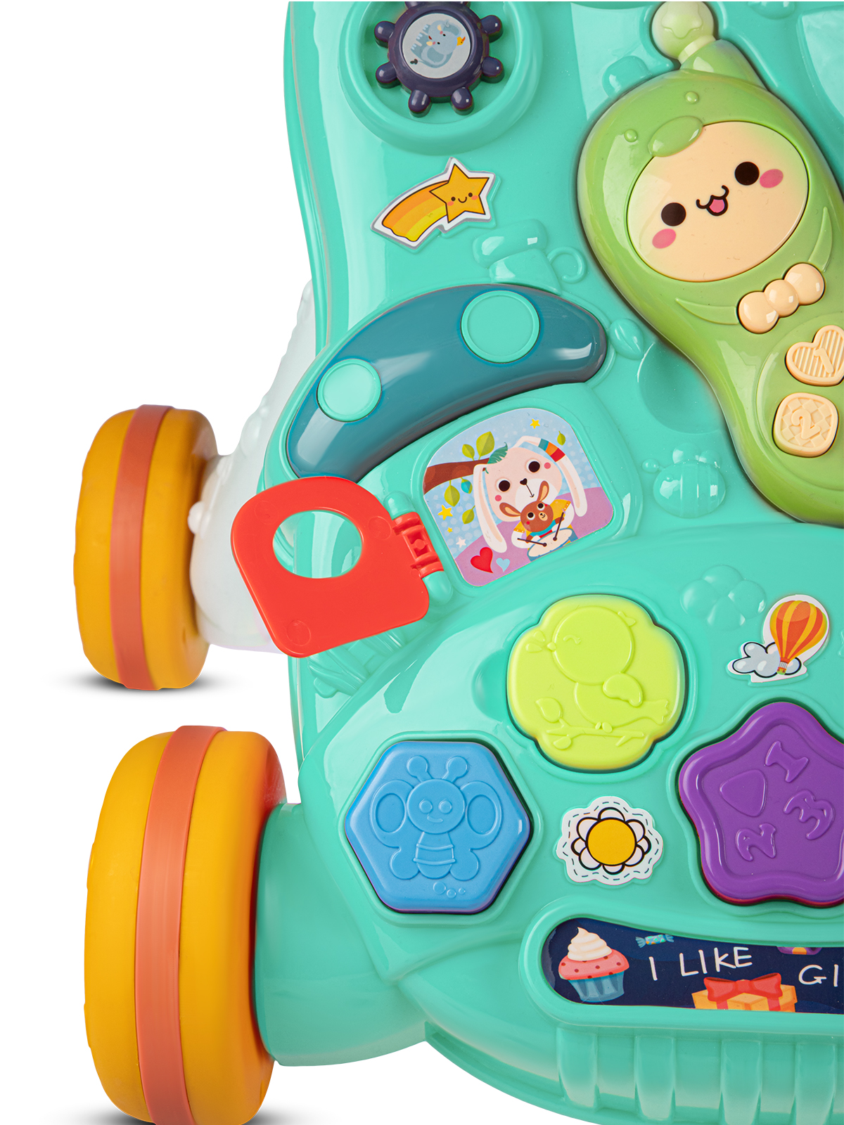 Ходунки Smart Baby Музыкальный бизиборд 3 в 1 бирюзовый - фото 17