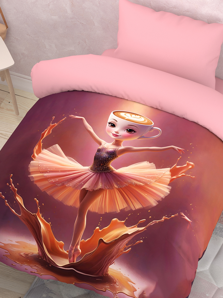 Комплект постельного белья BRAVO kids dreams Балерина поплин полутораспальный 3 предм. - фото 2