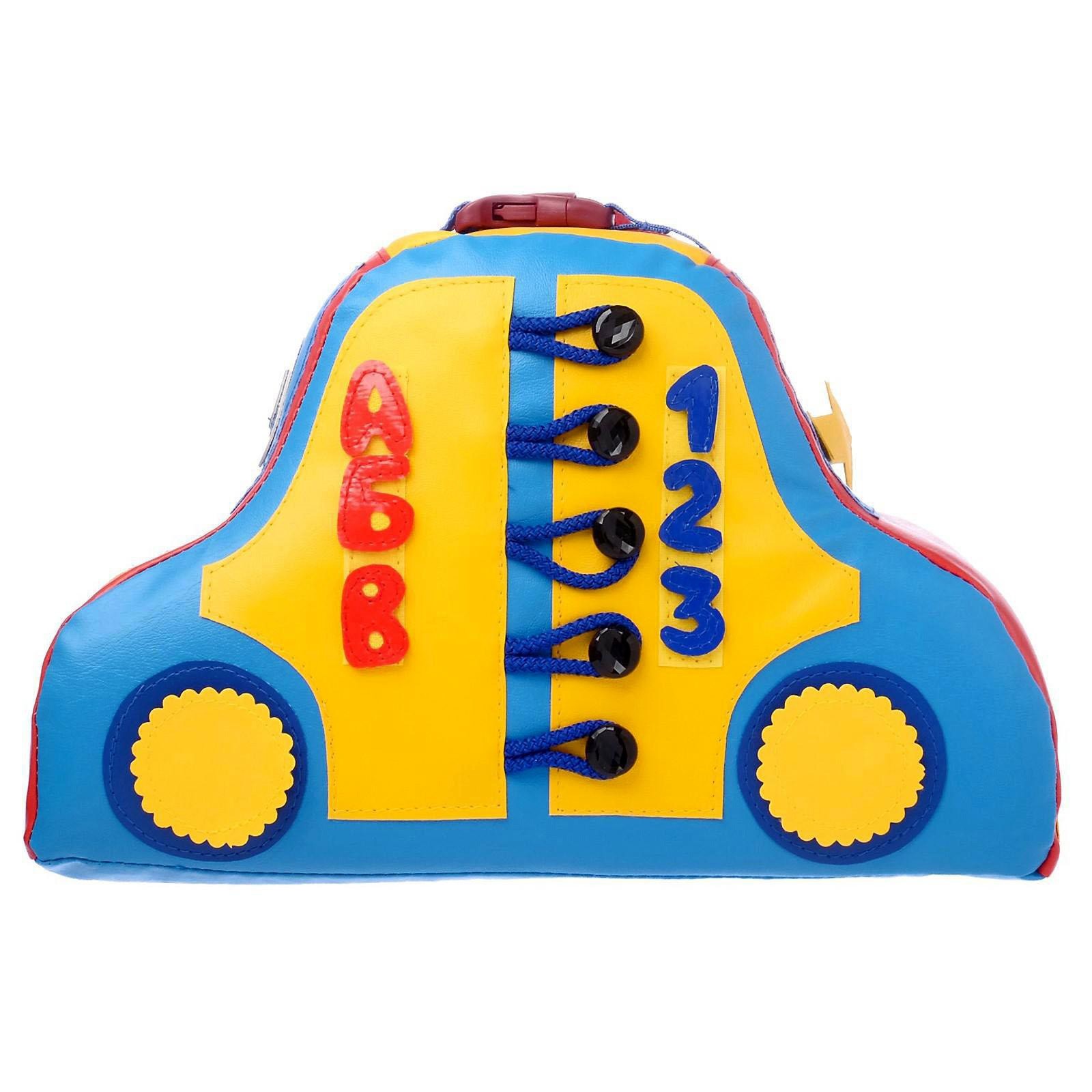 Игрушка IQ-ZABIAKA бизиборд мягкий модуль Машинка - фото 10