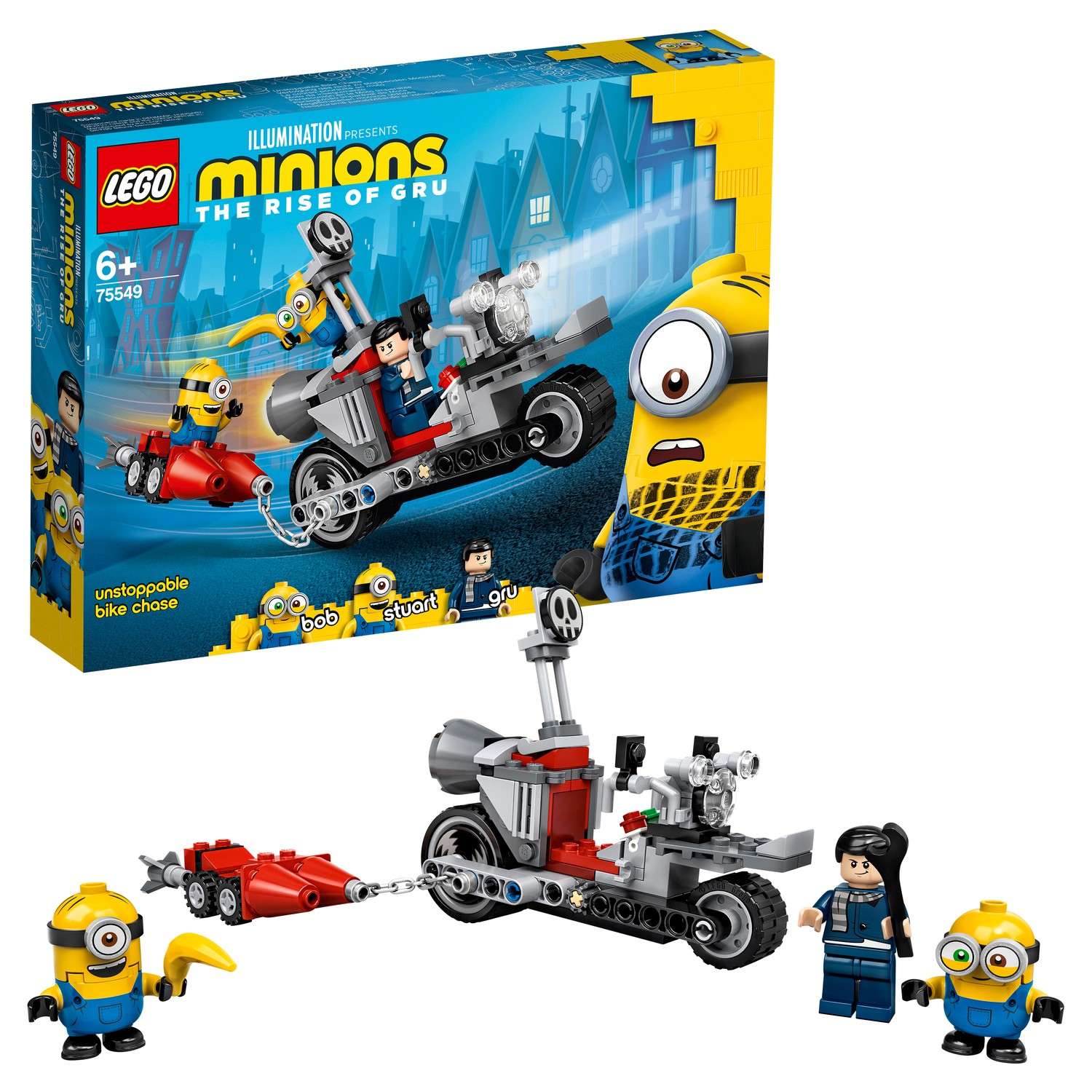 Конструктор LEGO Minions Погоня на мотоцикле блочный - фото 1
