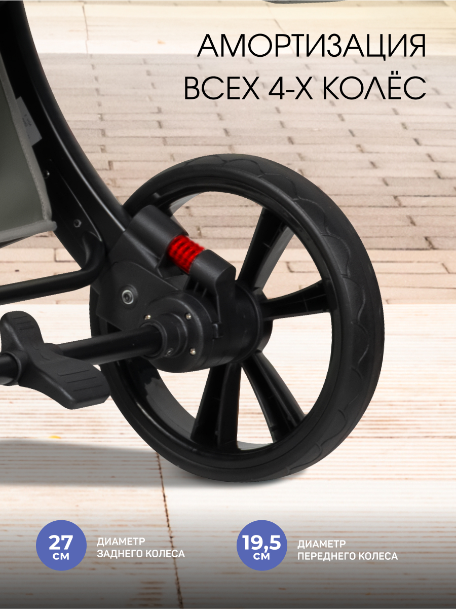 Коляска трансформер Aimile Adventurer хаки - фото 12