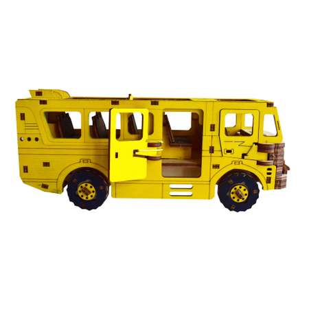 Конструктор HobbyWood Автобус деревянный