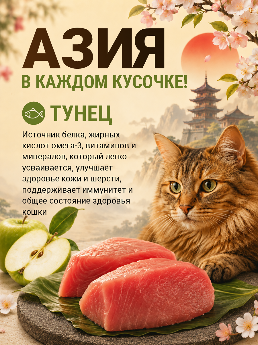 Корм для котят влажный Prime ASIA Тунец с колострумом в желе жб 85г 12 шт. - фото 3