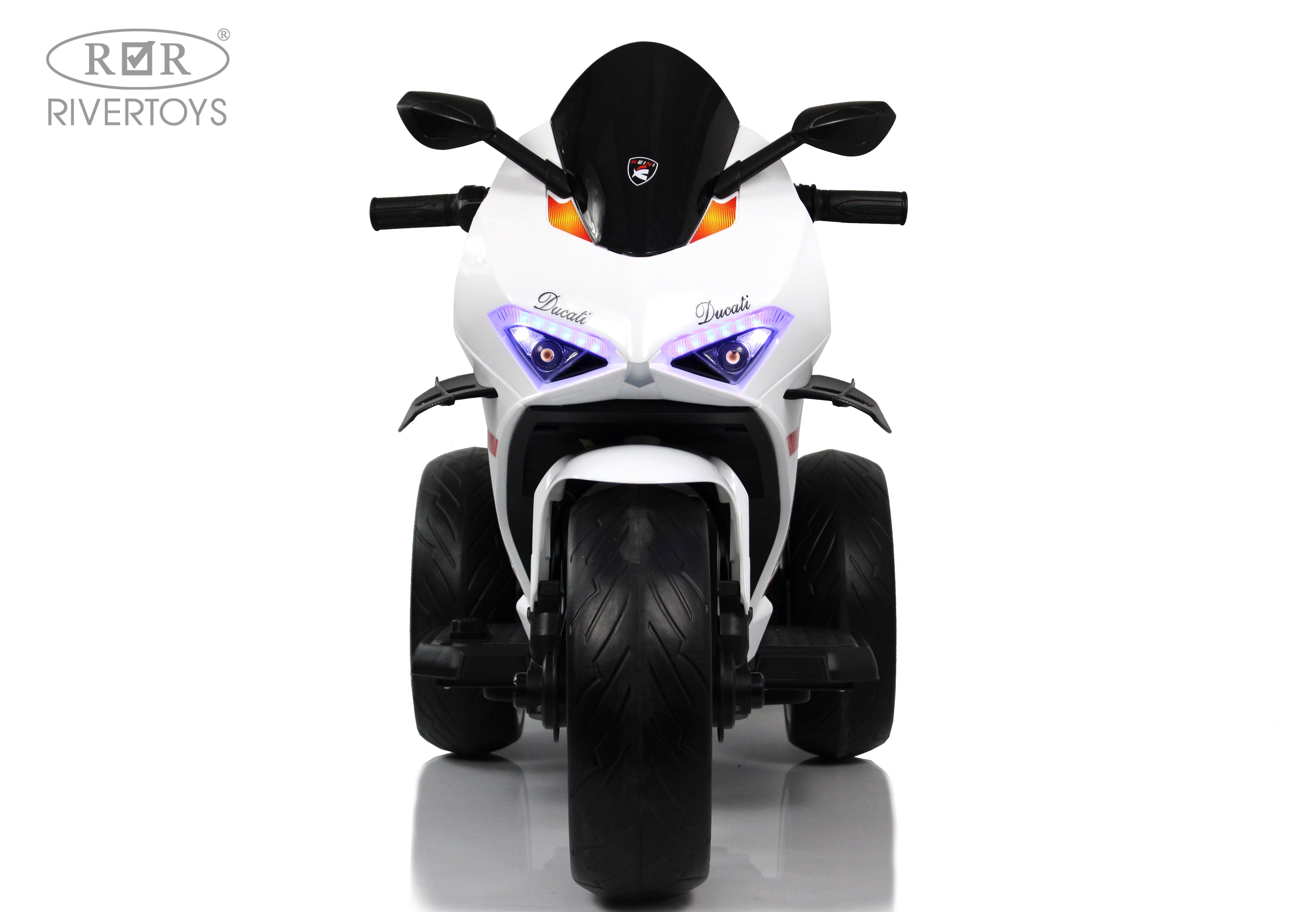 Электромотоцикл RIVERTOYS М777БХ-WHITE - фото 4