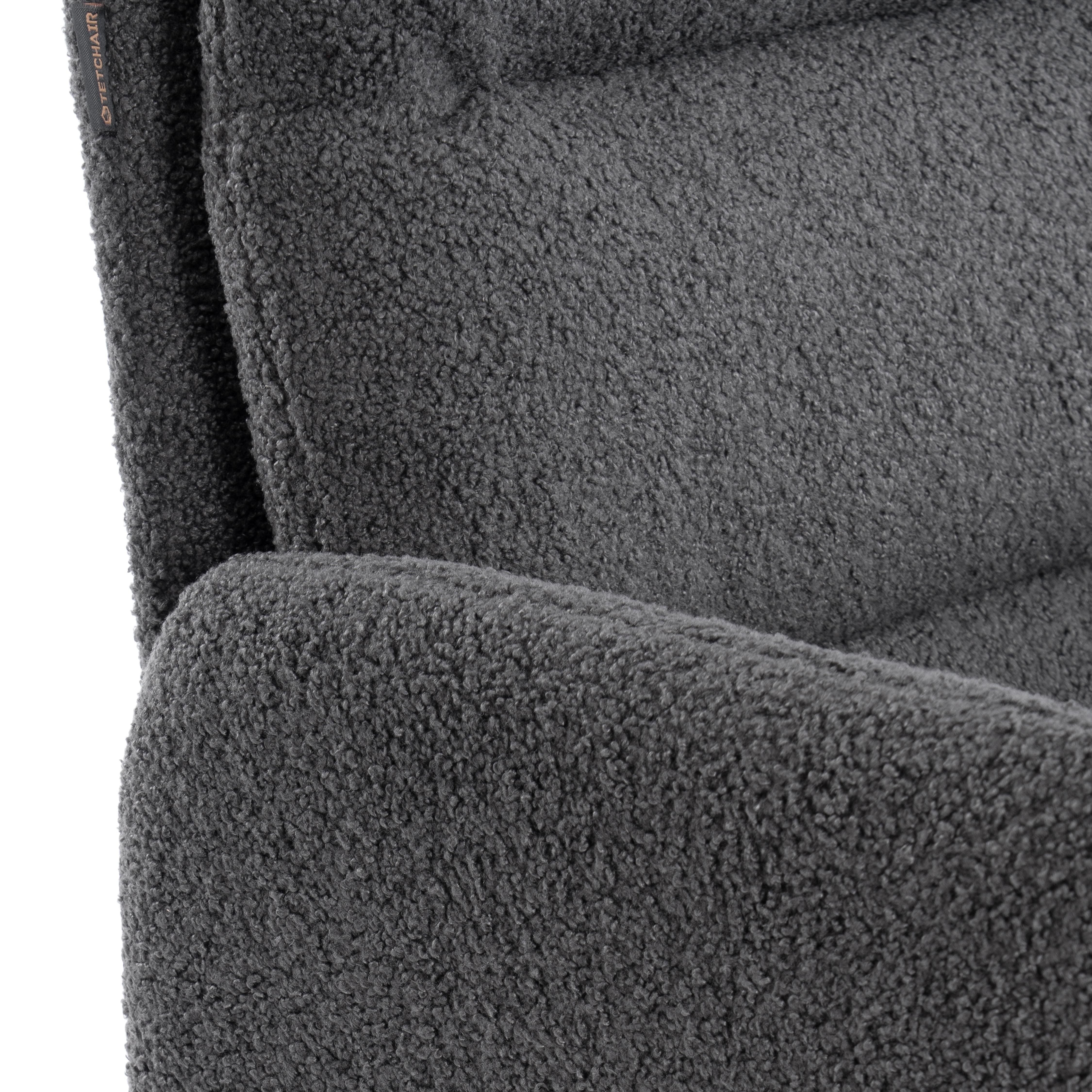 Компьютерное кресло TETCHAIR Dover хром, букле, серый - фото 8