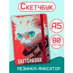 Блокнот Проф-Пресс Скетчбук А5. Кот из будущего 80 л.