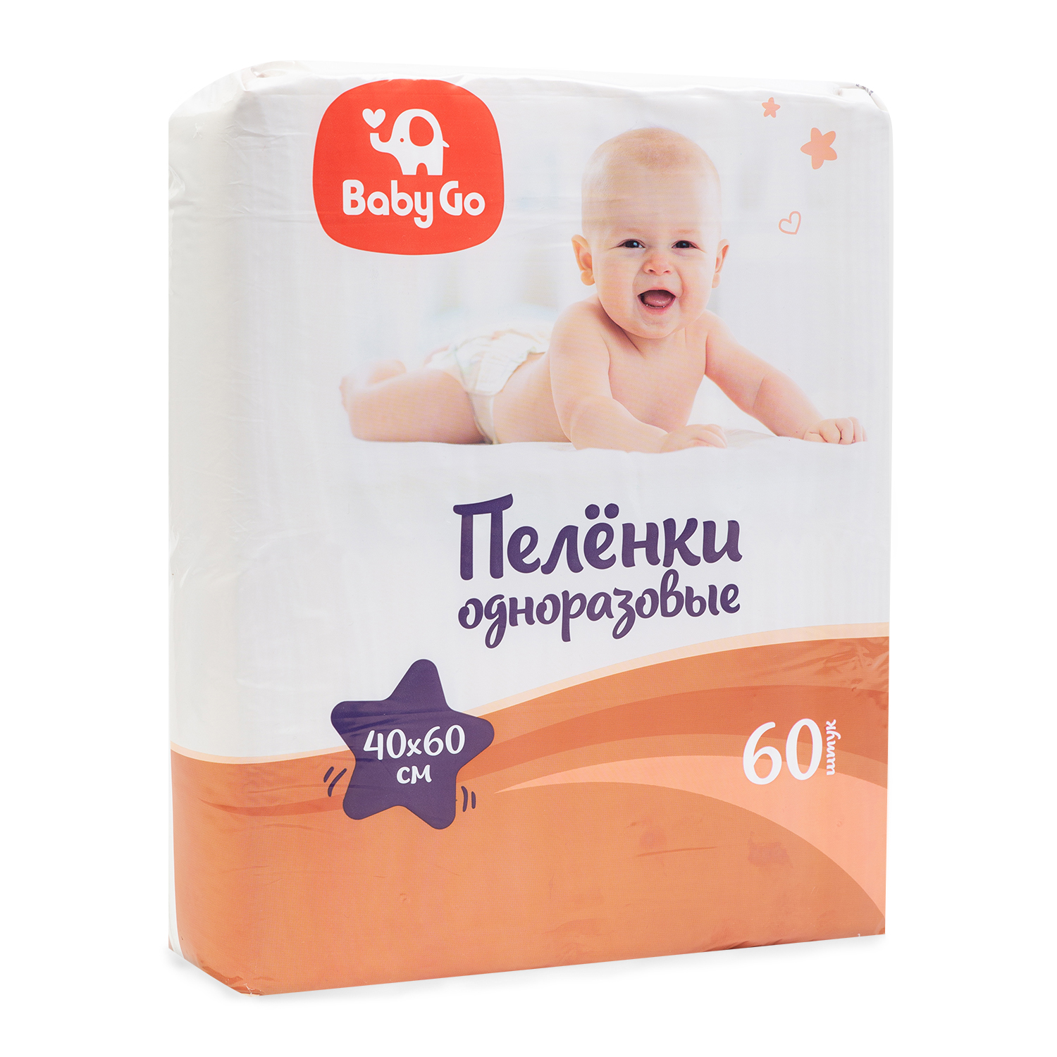Пелёнки одноразовые BabyGo 40х60 см 60 шт. - фото 2