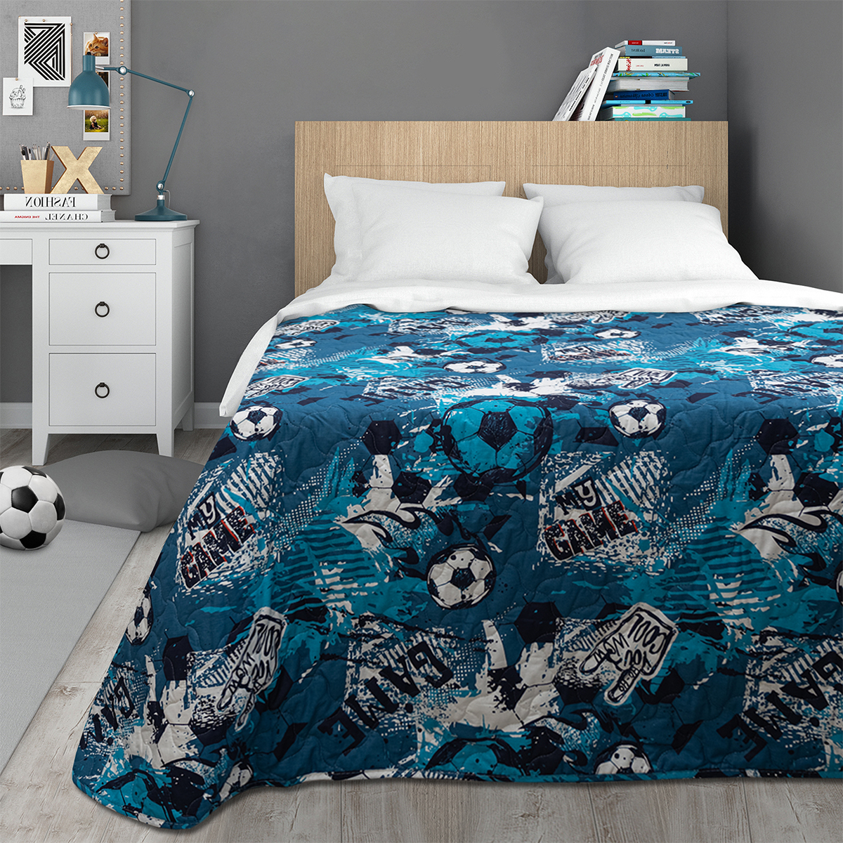 Покрывало BRAVO kids dreams Football 160х200 рис.6096_1+6096А_1 - фото 2