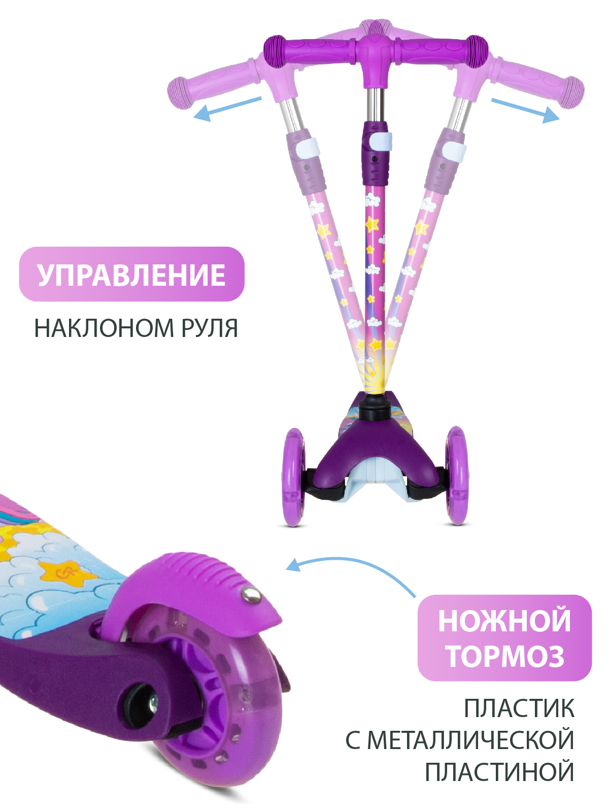 Самокат CITYRIDE трехколесный - фото 4