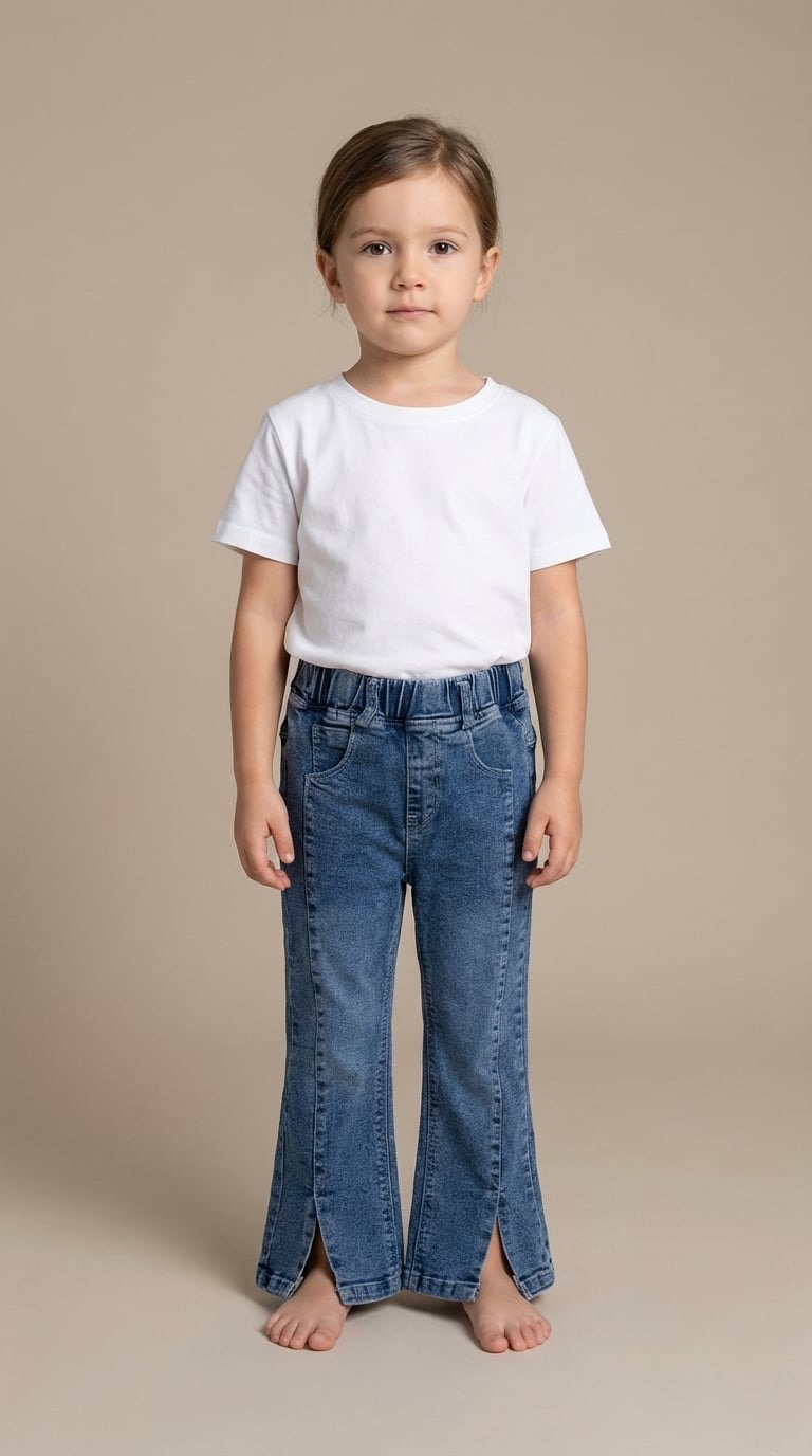 Изображение товара Джинсы MODERNFECI для девочек с высокой посадкой и резинкой