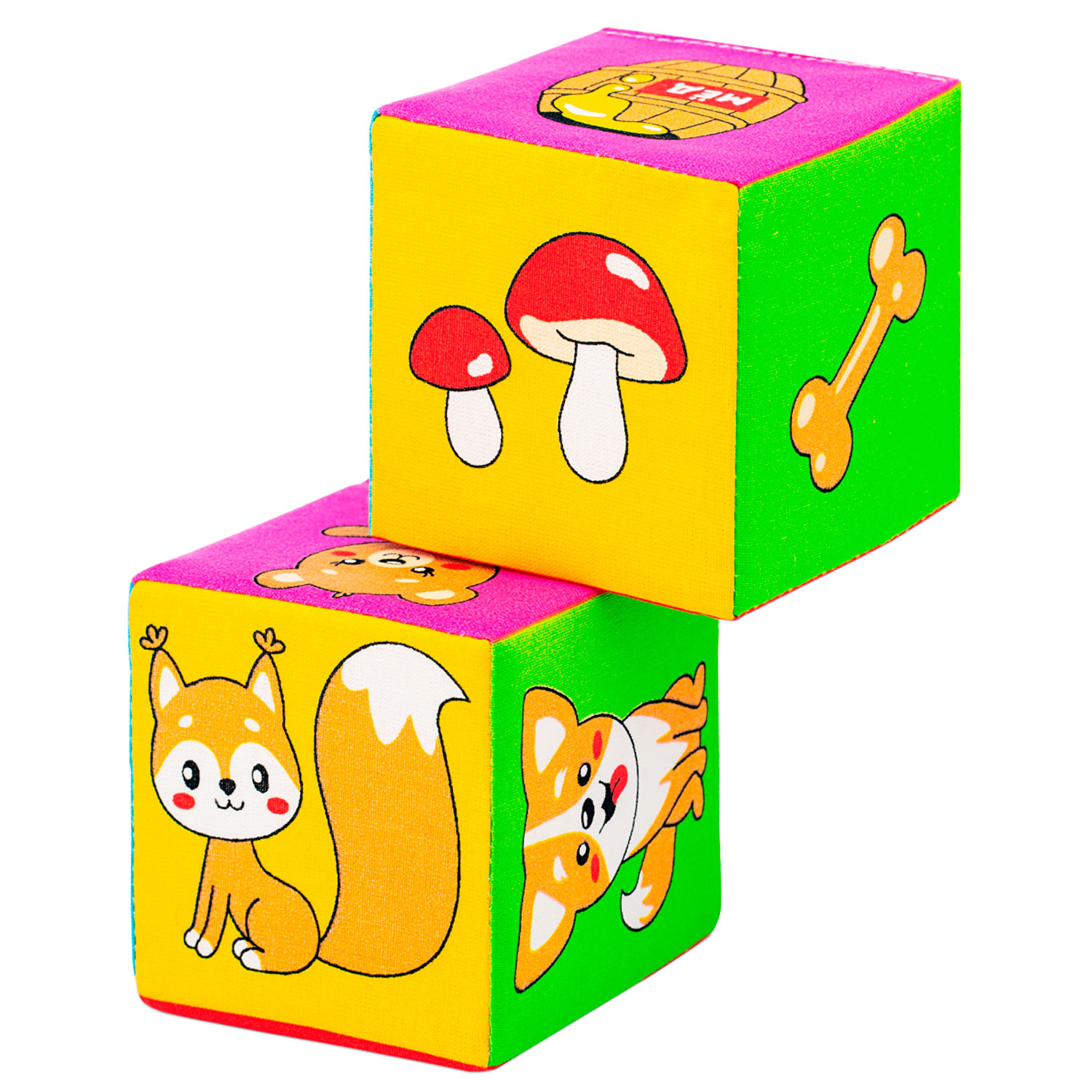 Игрушка Мякиши кубики Кто что ест - фото 7