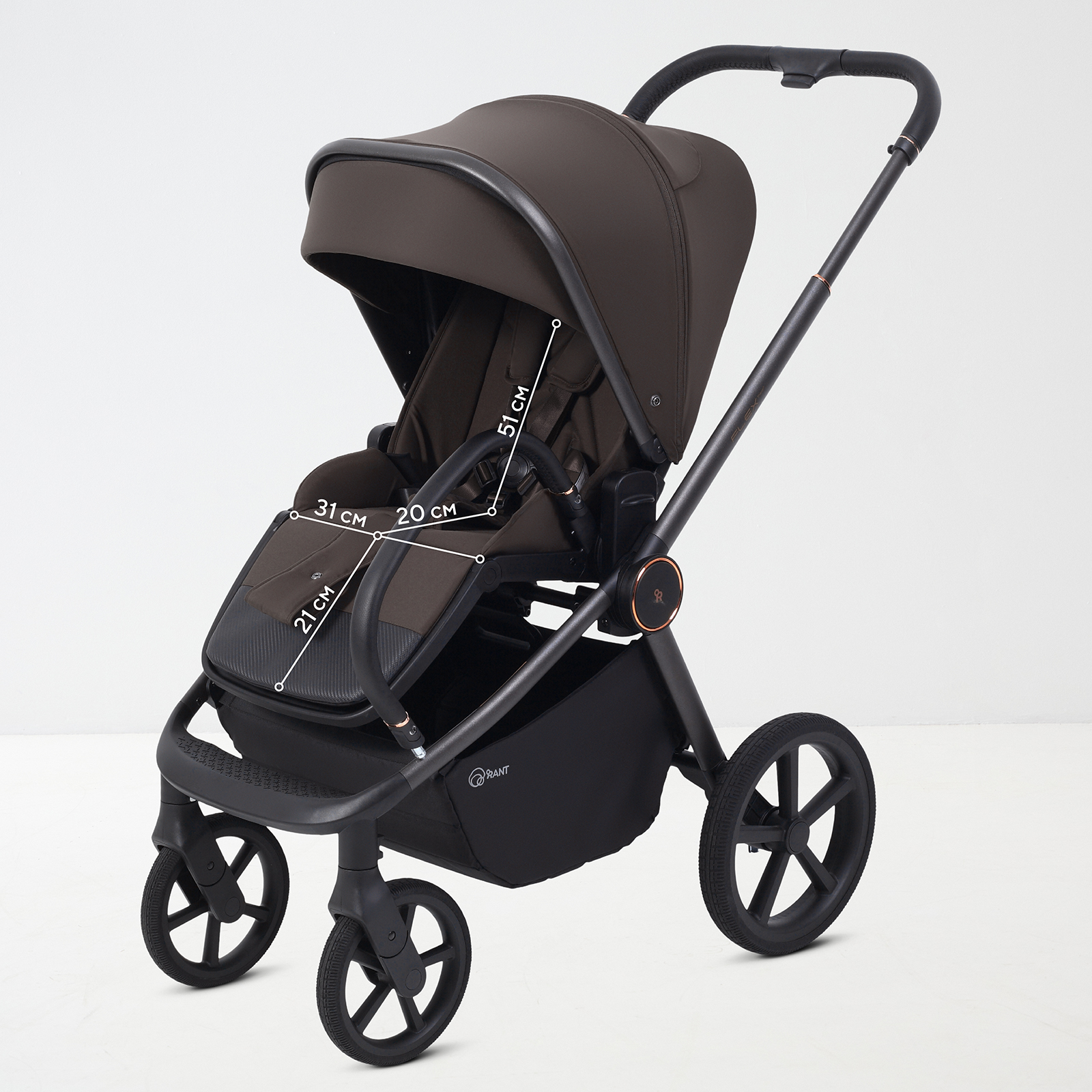 Коляска прогулочная Rant Flex Color коричневый - фото 5