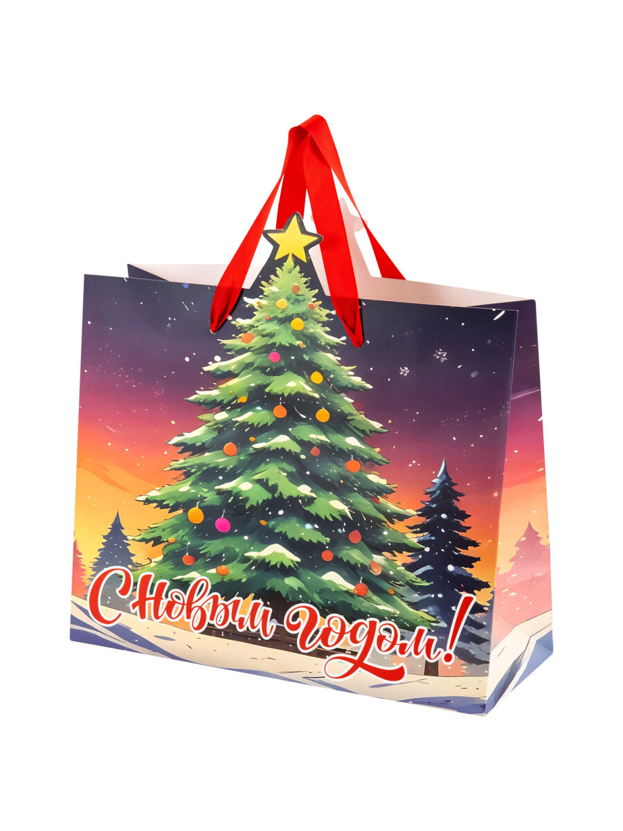 Пакет подарочный новогодний Золотая сказка пакетики для подарков и сладостей набор 4 штуки - фото 9