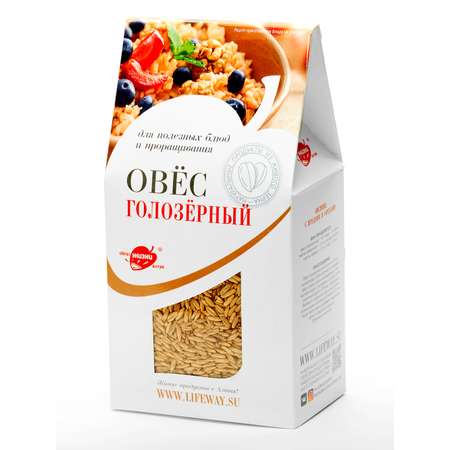 Овес голозерный Образ жизни Алтая для полезных блюд и проращивания 500 г