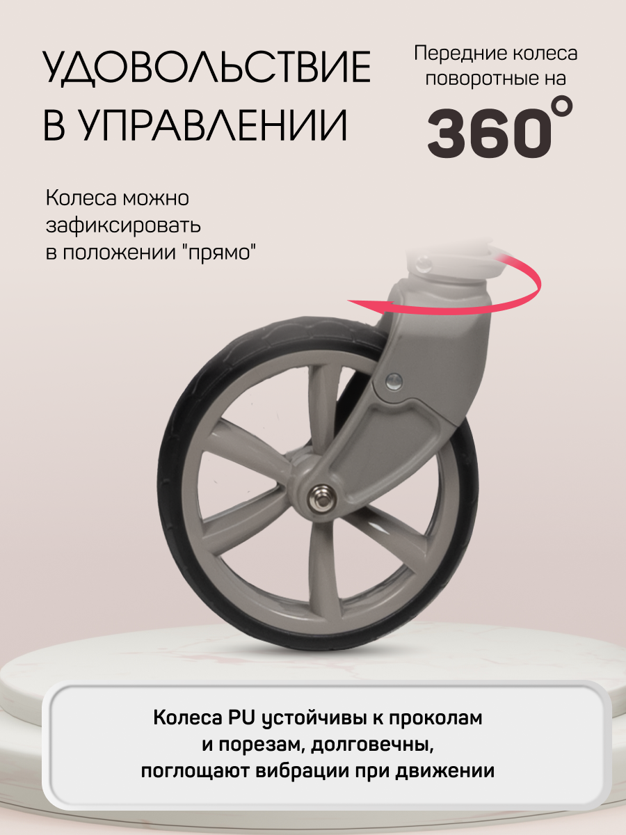 Коляска трансформер Aimile Авантюрист / Adventurer серый - фото 10