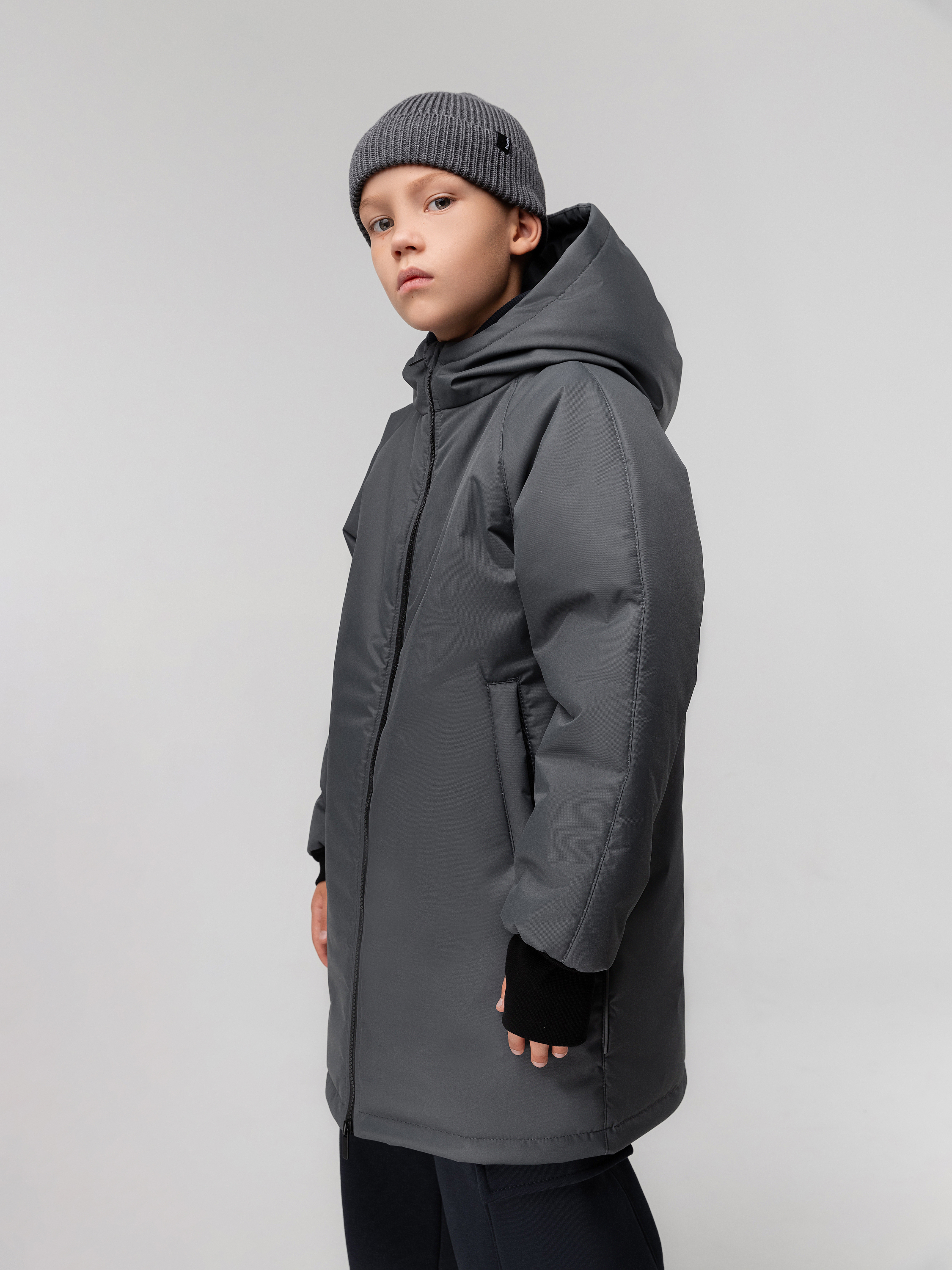 Пальто Bodo 49-10U_темно-серый - фото 4