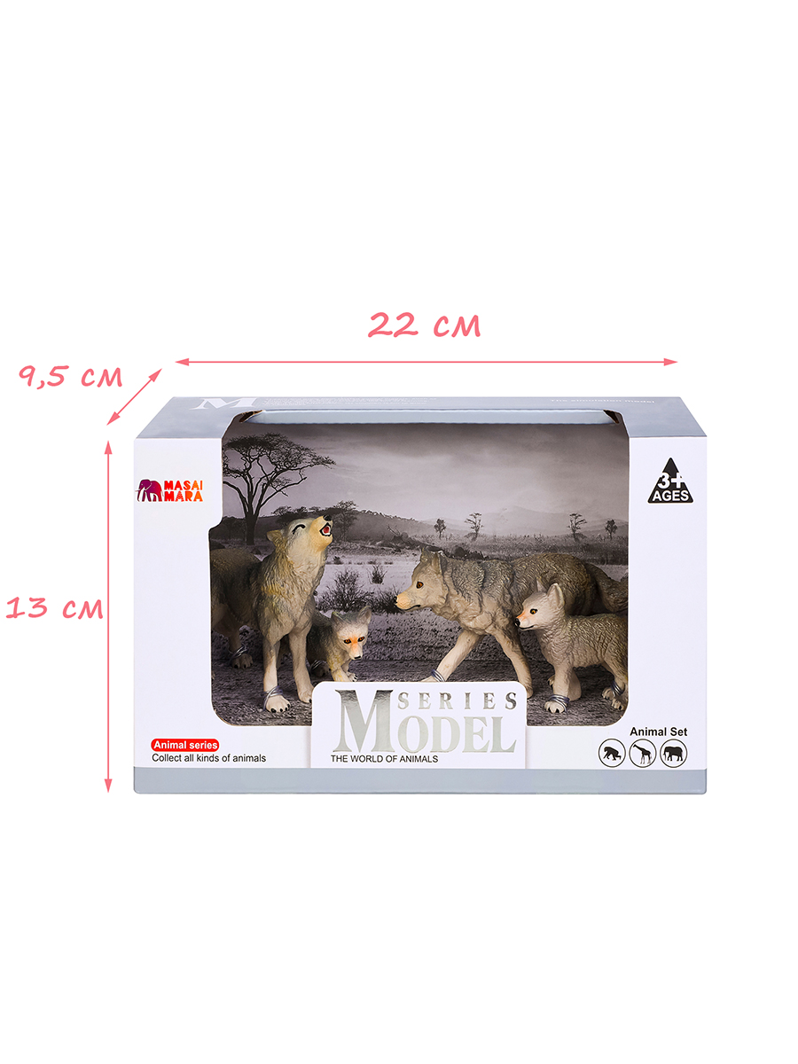 Игровой набор Masai Mara Семья серых волков - фото 16