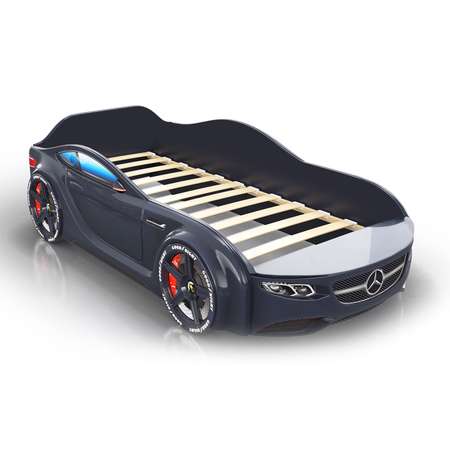 Кровать машина детская ROMACK Baby черная 150*70 см с матрасом