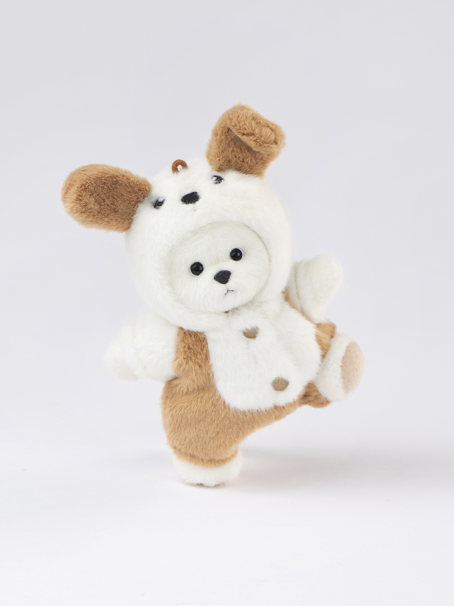 Мягкая игрушка TeddyTales Медведь костюм Щенка брелок XS - фото 2