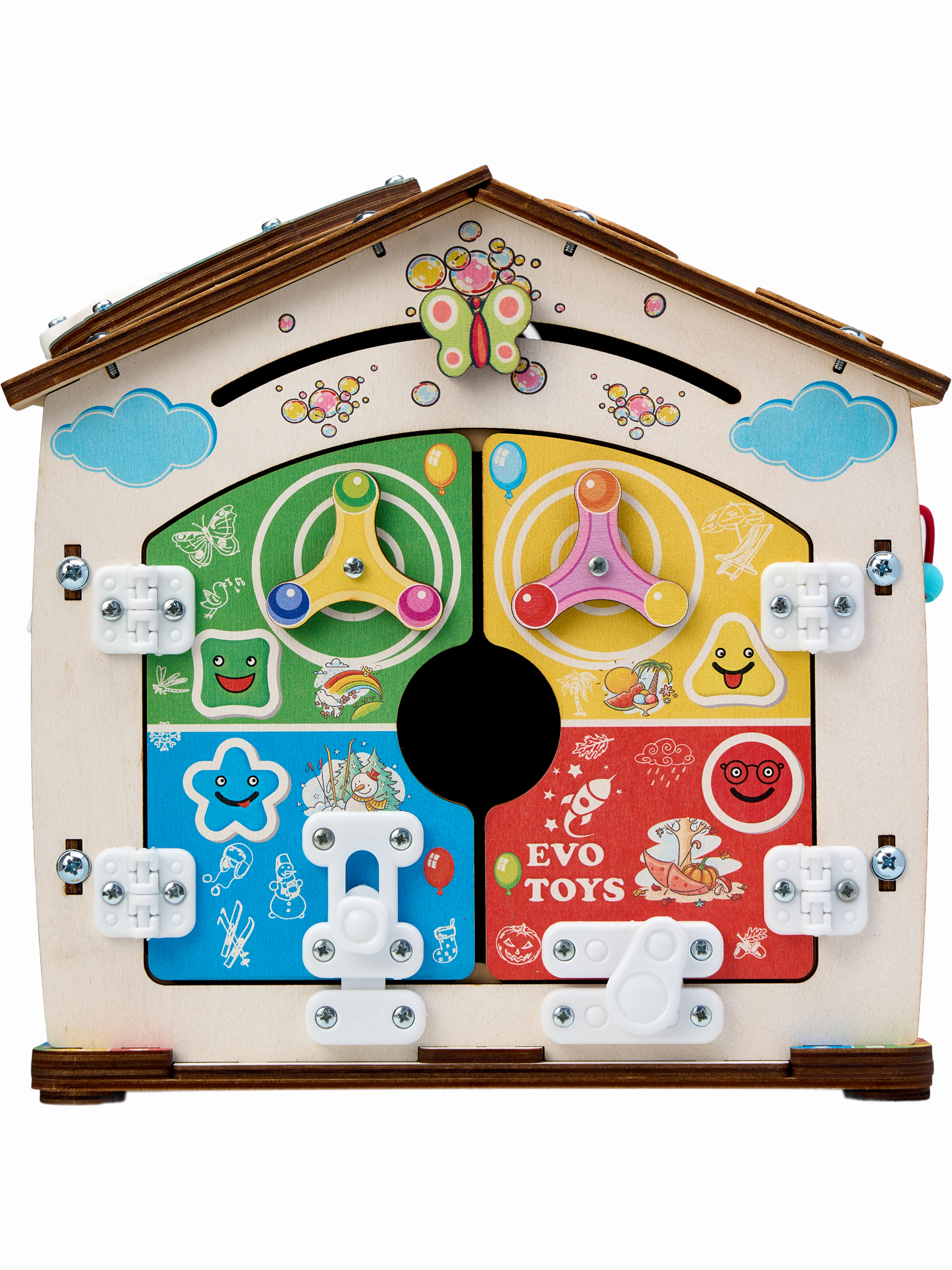 Игрушка Evotoys бизиборд Смайлика на машинке - фото 24