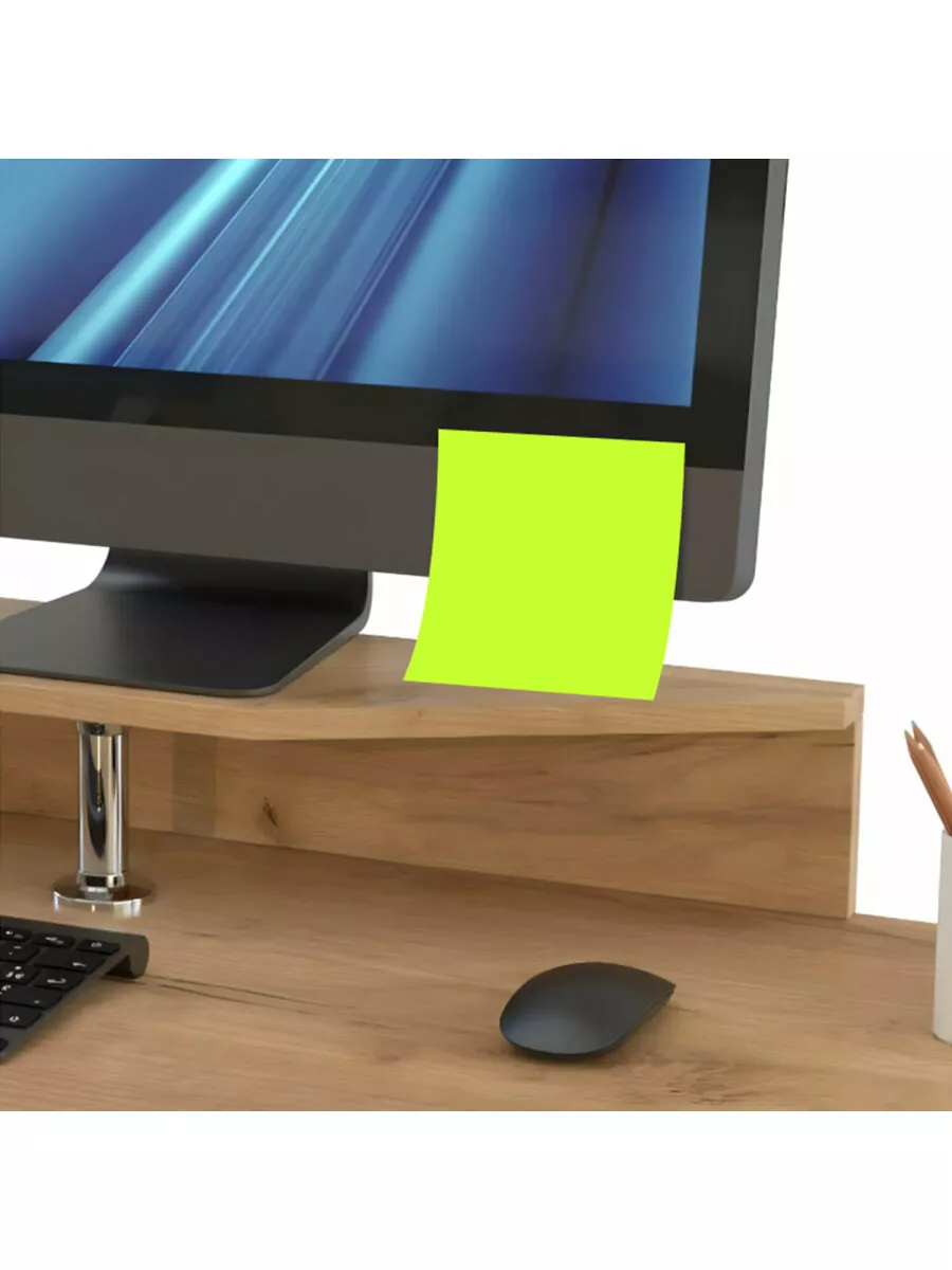 Беcклеевые стикеры Brauberg для заметок самоклеящиеся желтые - фото 5