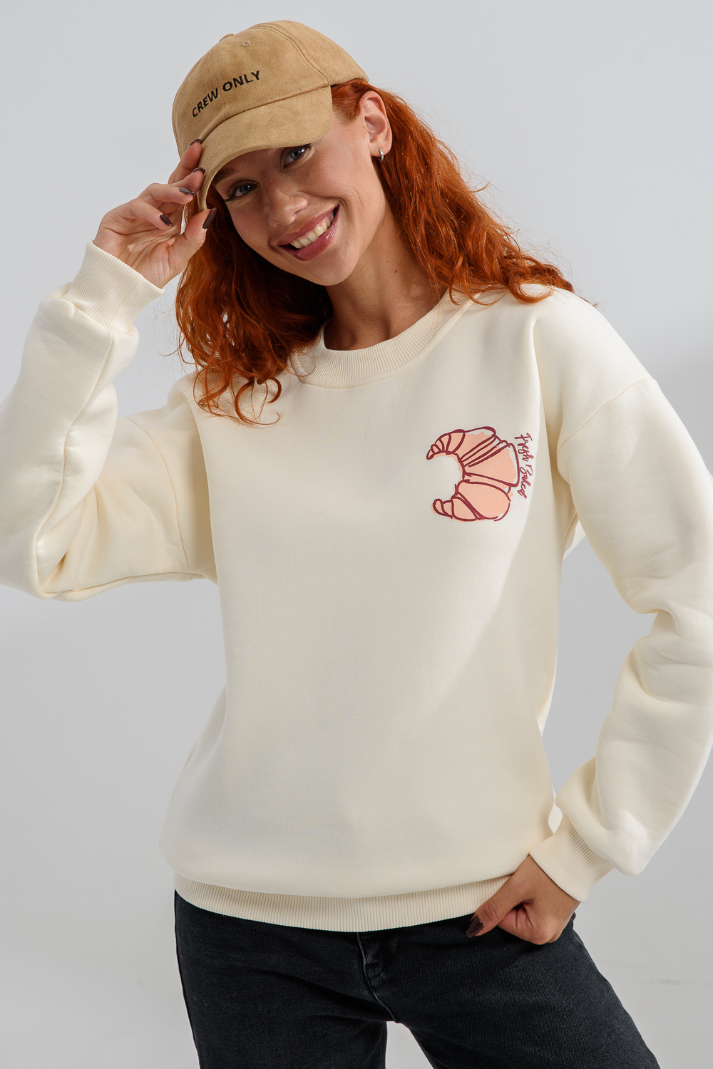Свитшот Натали Суслова 8572 молочный+круассан - фото 13