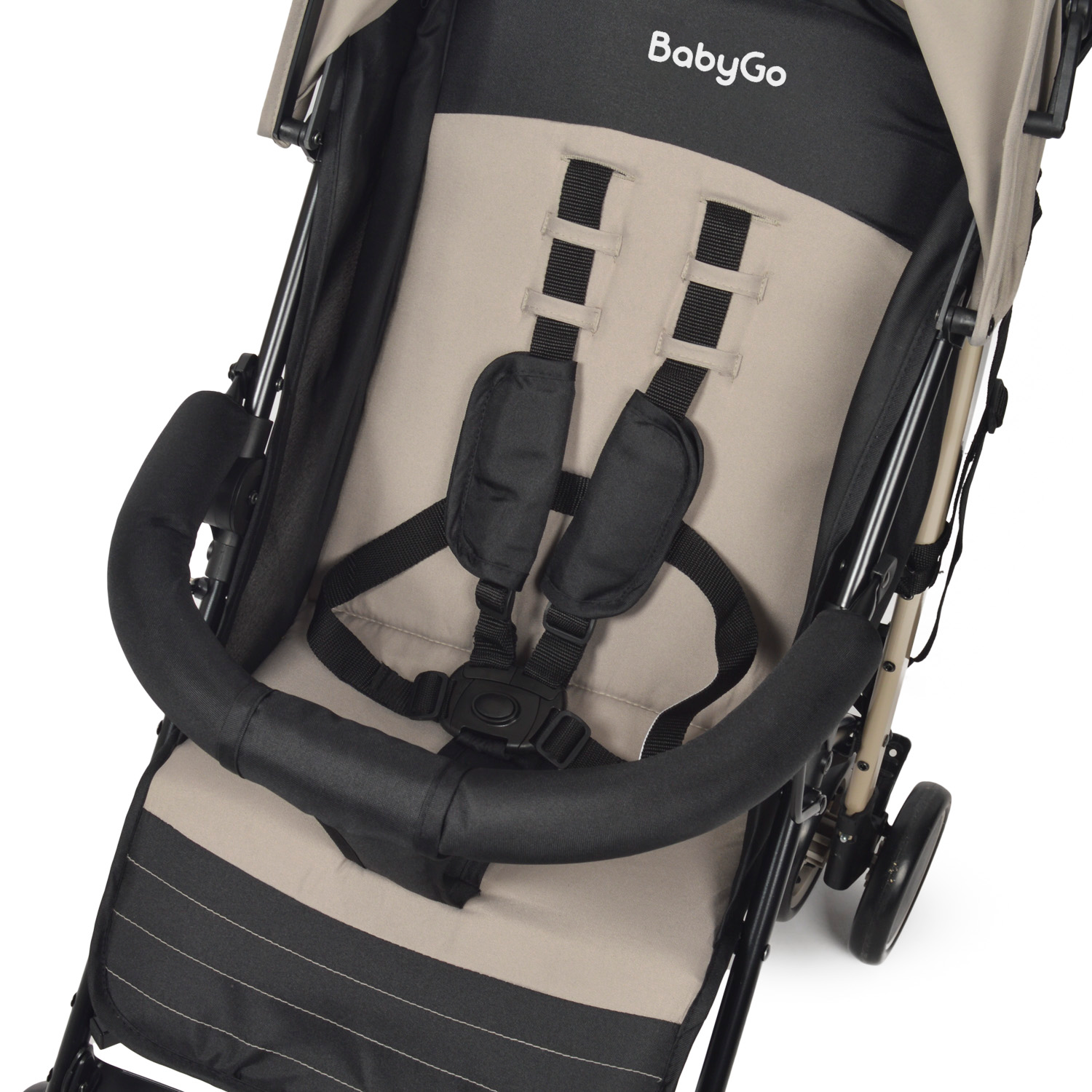 Коляска прогулочная BabyGo Ellipse New бежевый - фото 10