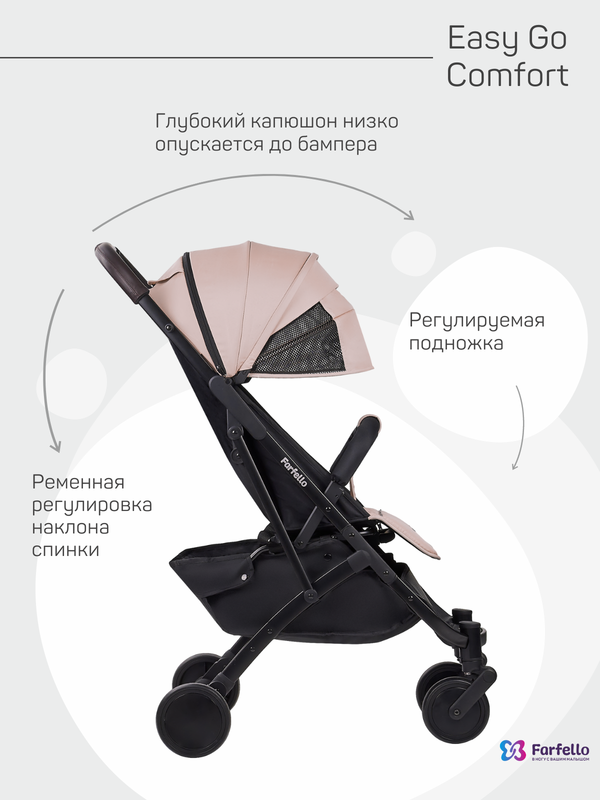 Коляска прогулочная Farfello Easy Go Comfort - фото 4